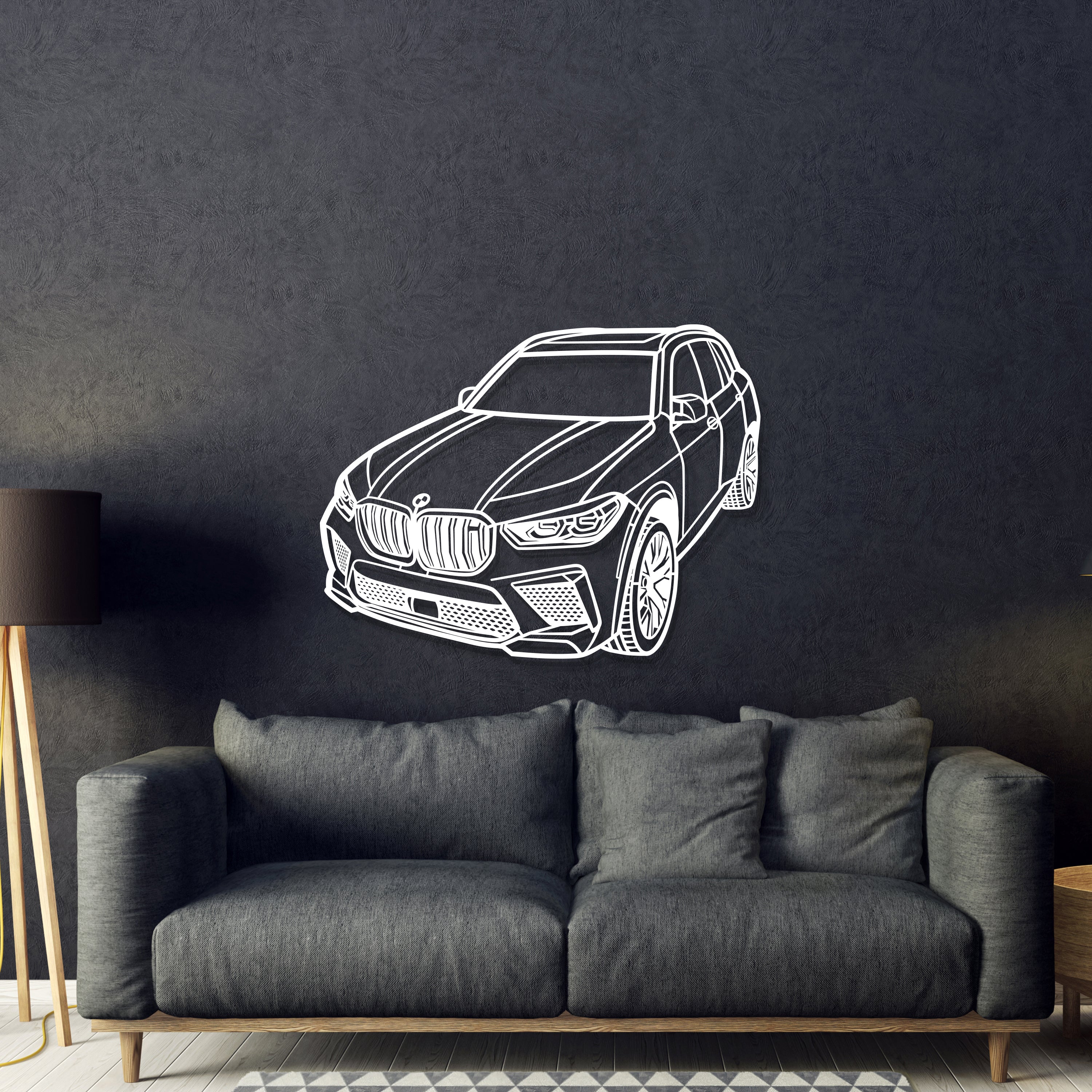 2022 X5 M Perspective Metal Car Wall Art - MT1240