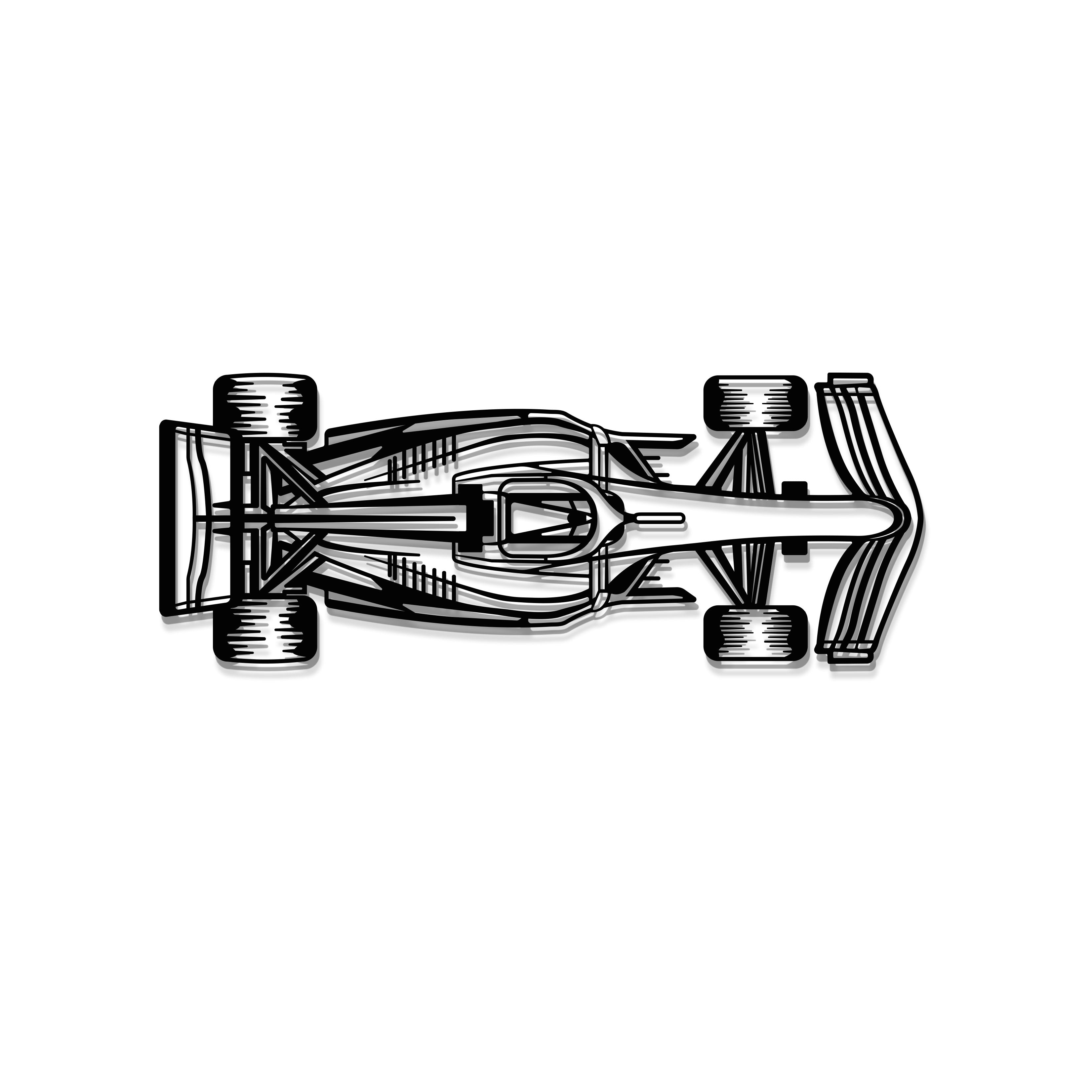 Formula 1 2022 Top View Horizontal Metal Car Wall Art - MT0979