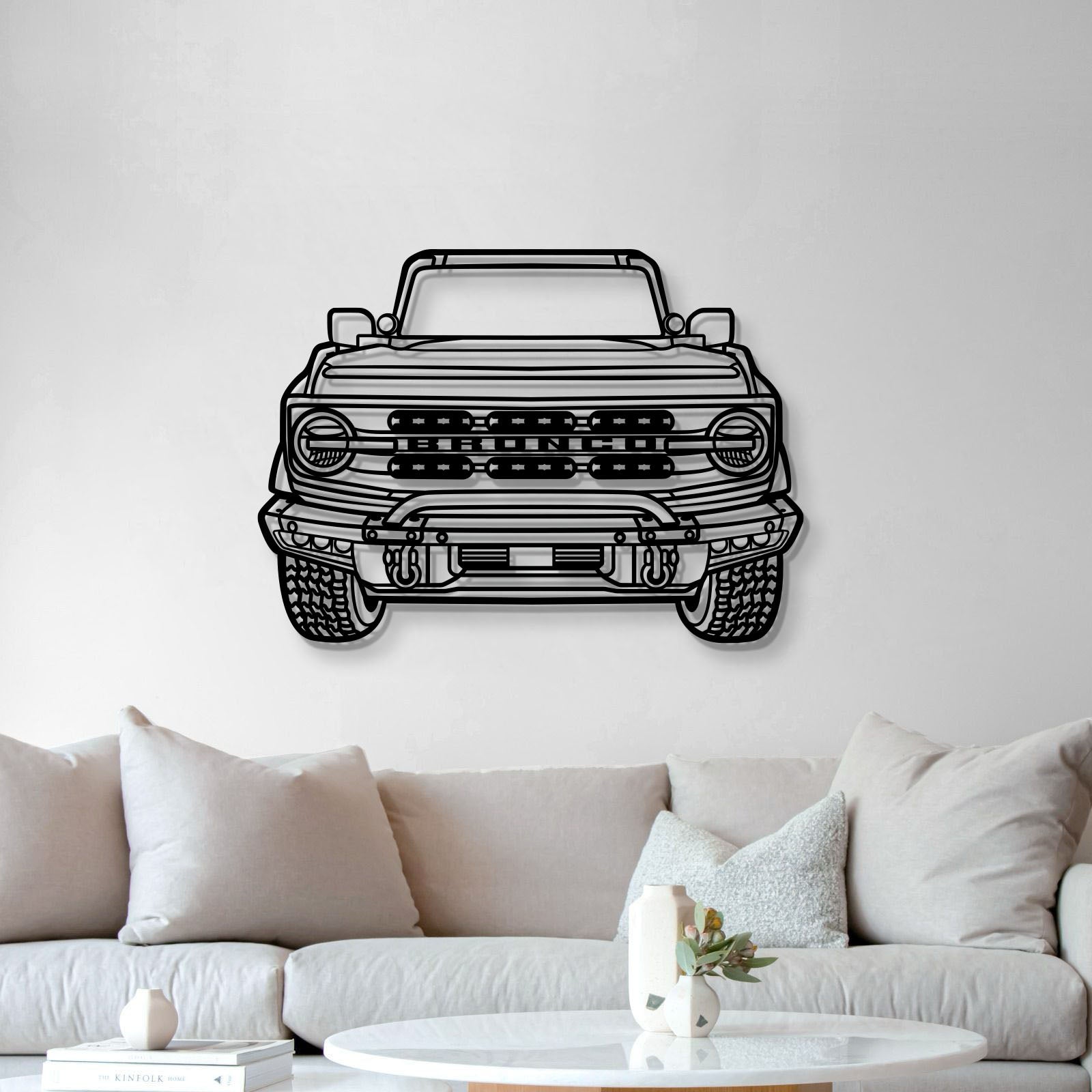 2022 Bronco Front View Metal Car Wall Art - MT1352