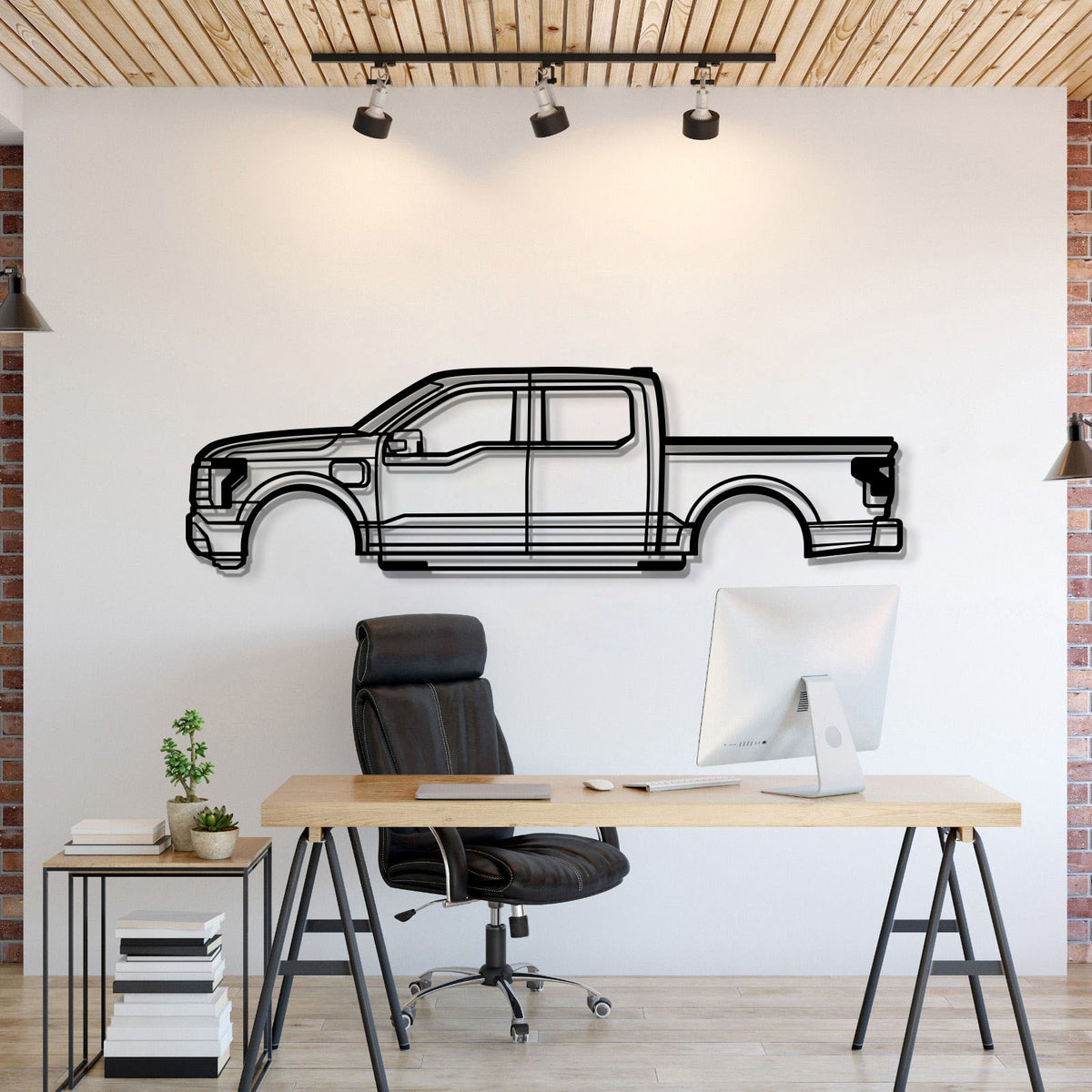 2022 F-150 Lightning Metal Car Wall Art - MT0780