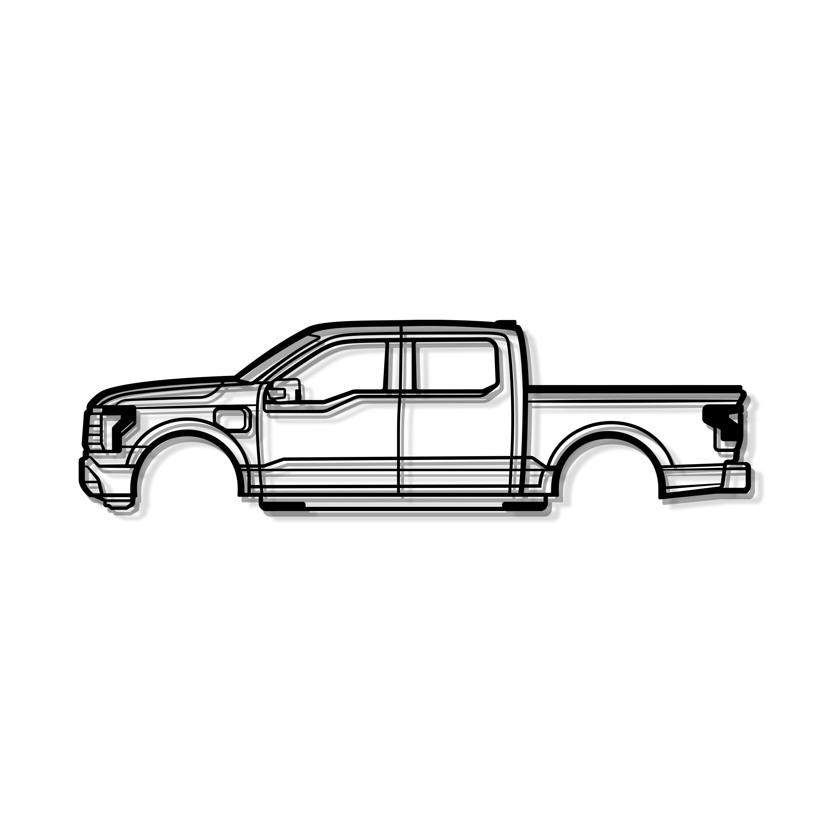 2022 F-150 Lightning Metal Car Wall Art - MT0780