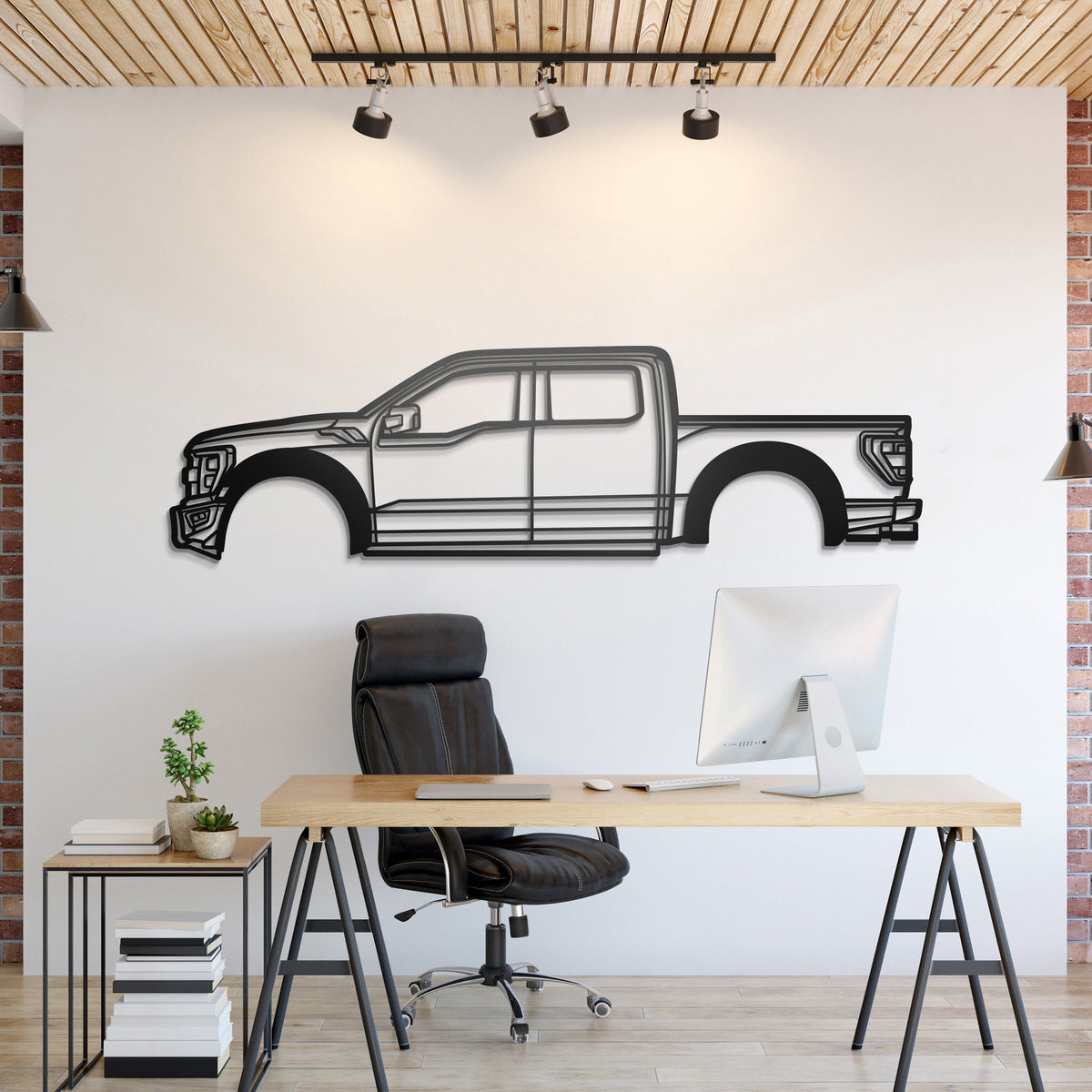 2022 Ford F150 Raptor Metal Silhouette Wall Art