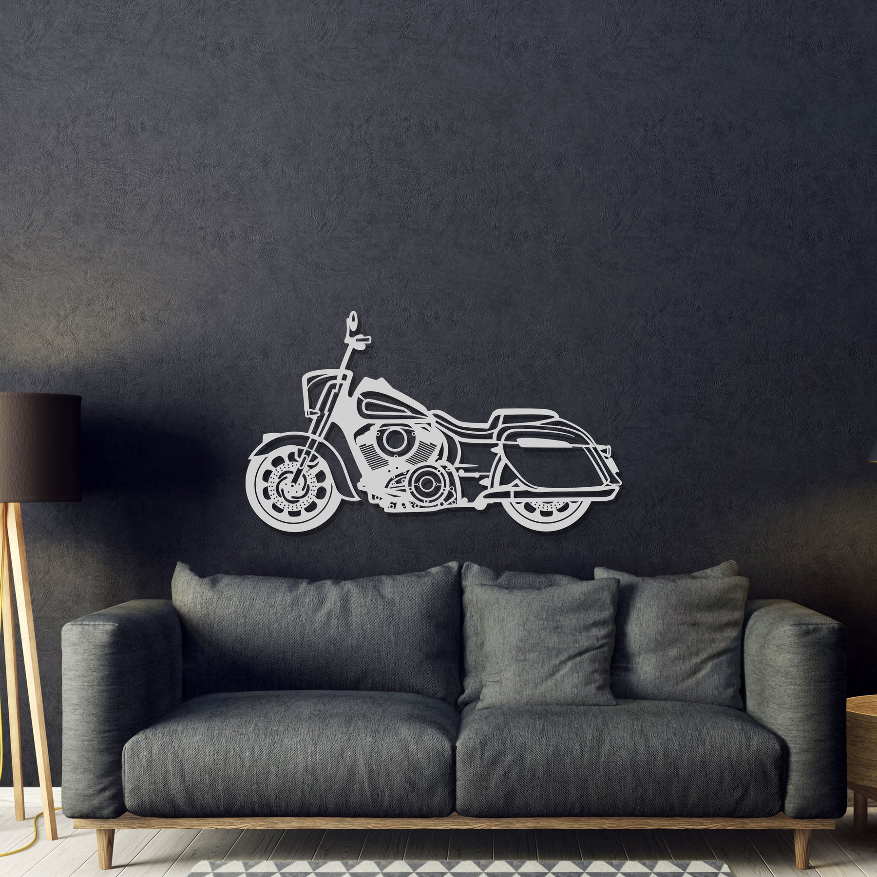 2022 Indian Springfield Dark Horse Metal Motorcycle Wall Art - MT0791