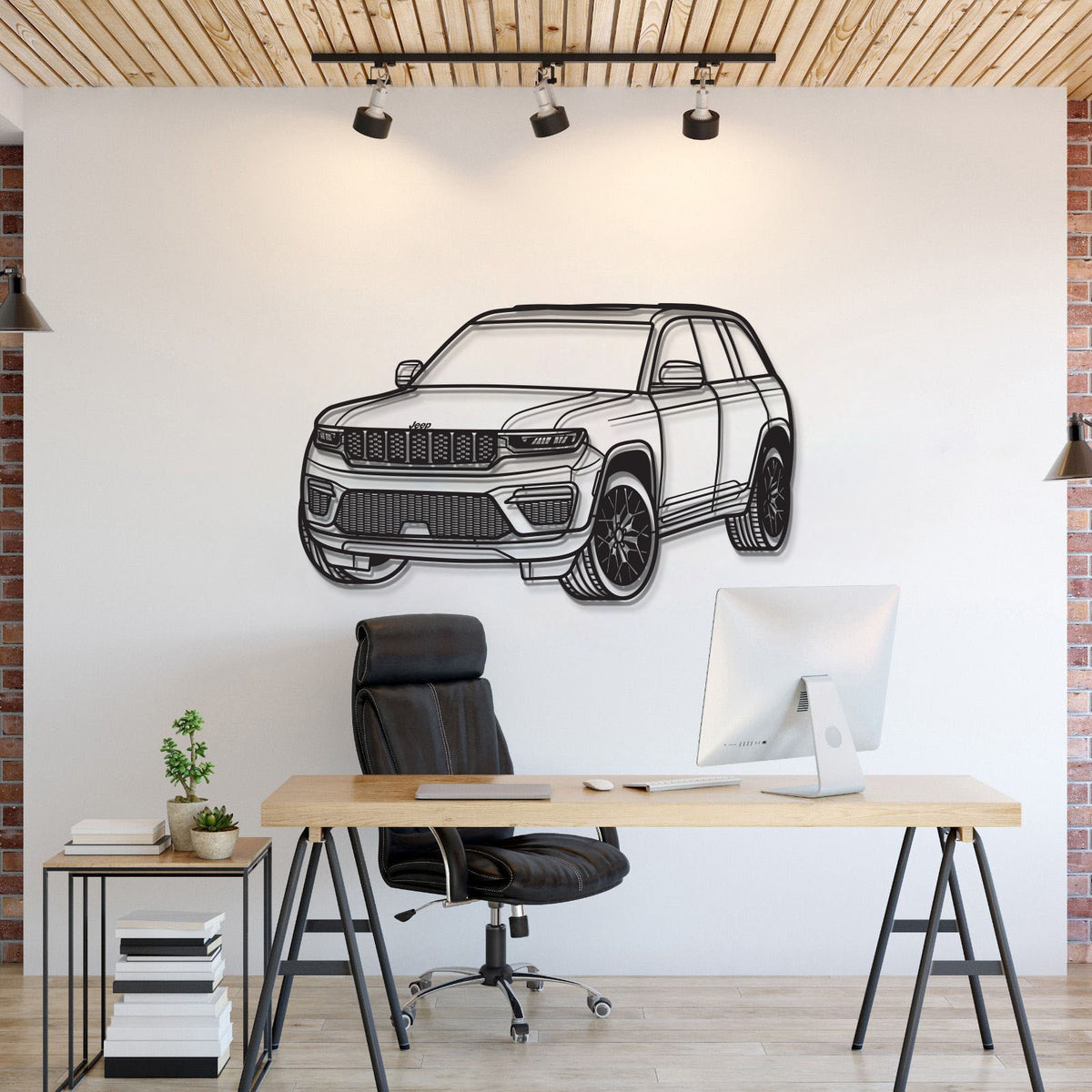 Grand Cheerokee Perspective Metal Car Wall Art - MT1211