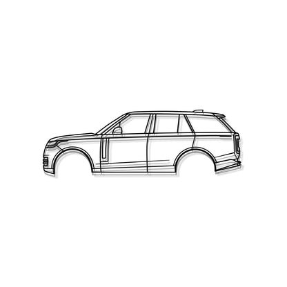 Eye-catching 2022 Range Rover metal wall decor, ready-to-hang textured steel silhouette with modern appeal.