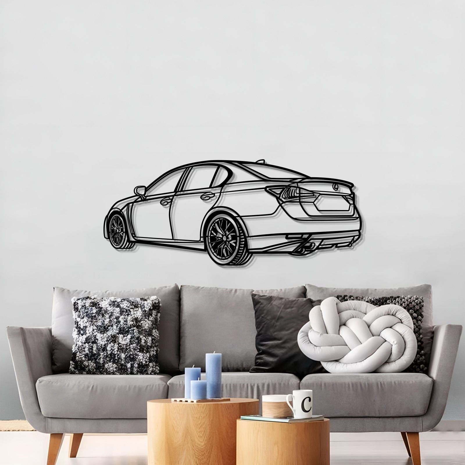 2022 GS F Perspective Metal Car Wall Art - MT0450