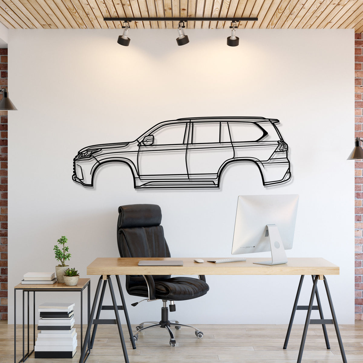 2022 LX 4th Gen Metall Auto Wandkunst - MT0794