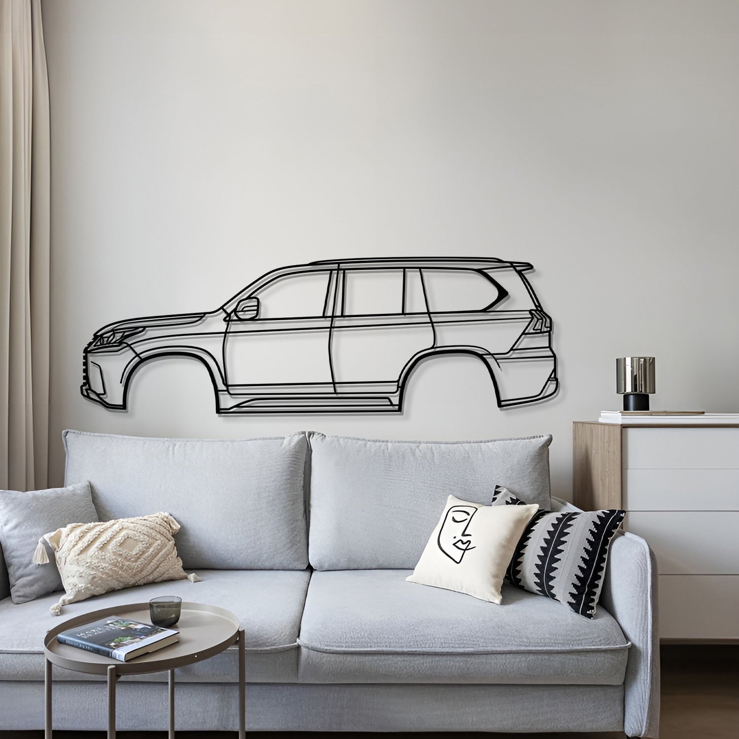 2022 LX 4th Gen Metal Car Wall Art - MT0794