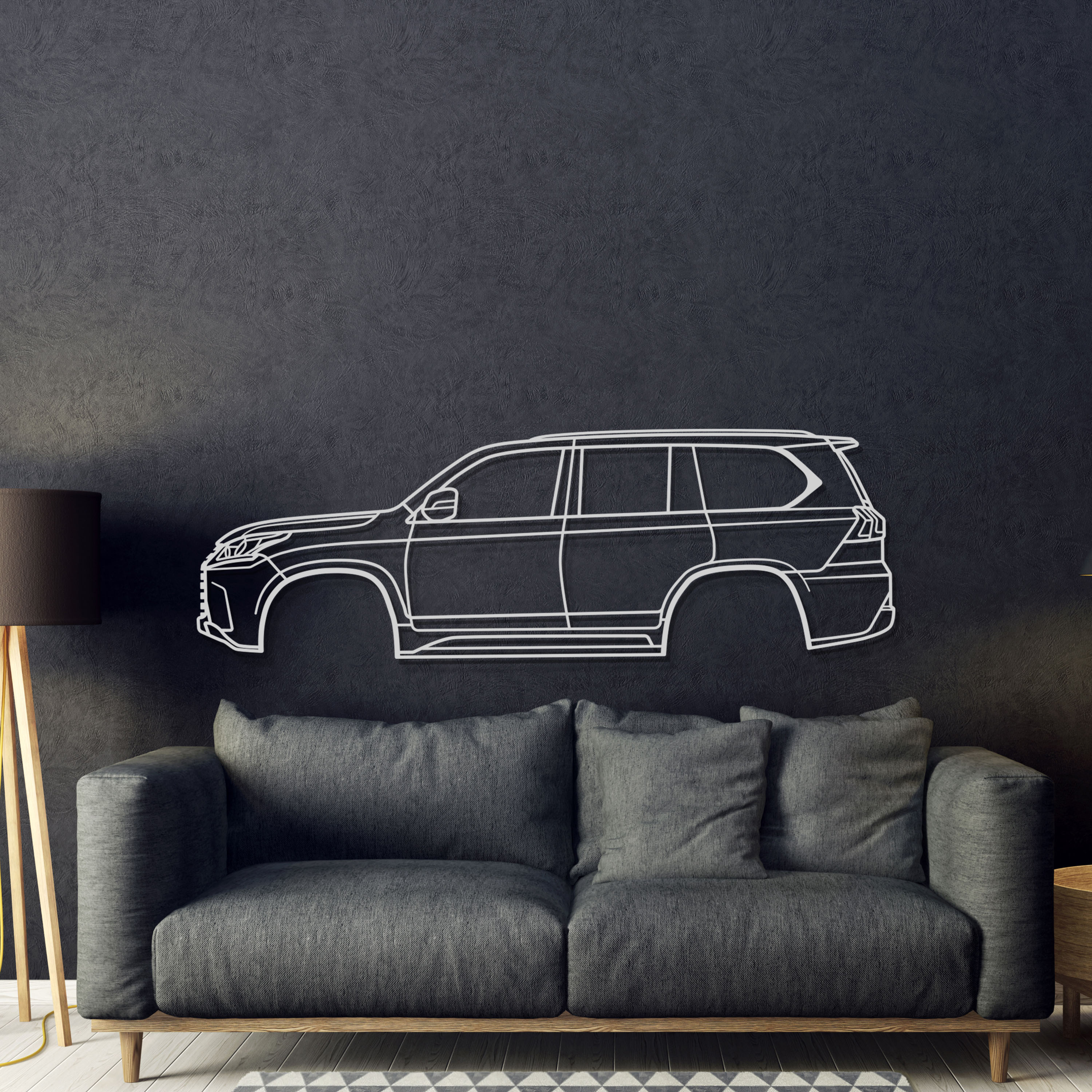 2022 LX 4th Gen Metal Car Wall Art - MT0794