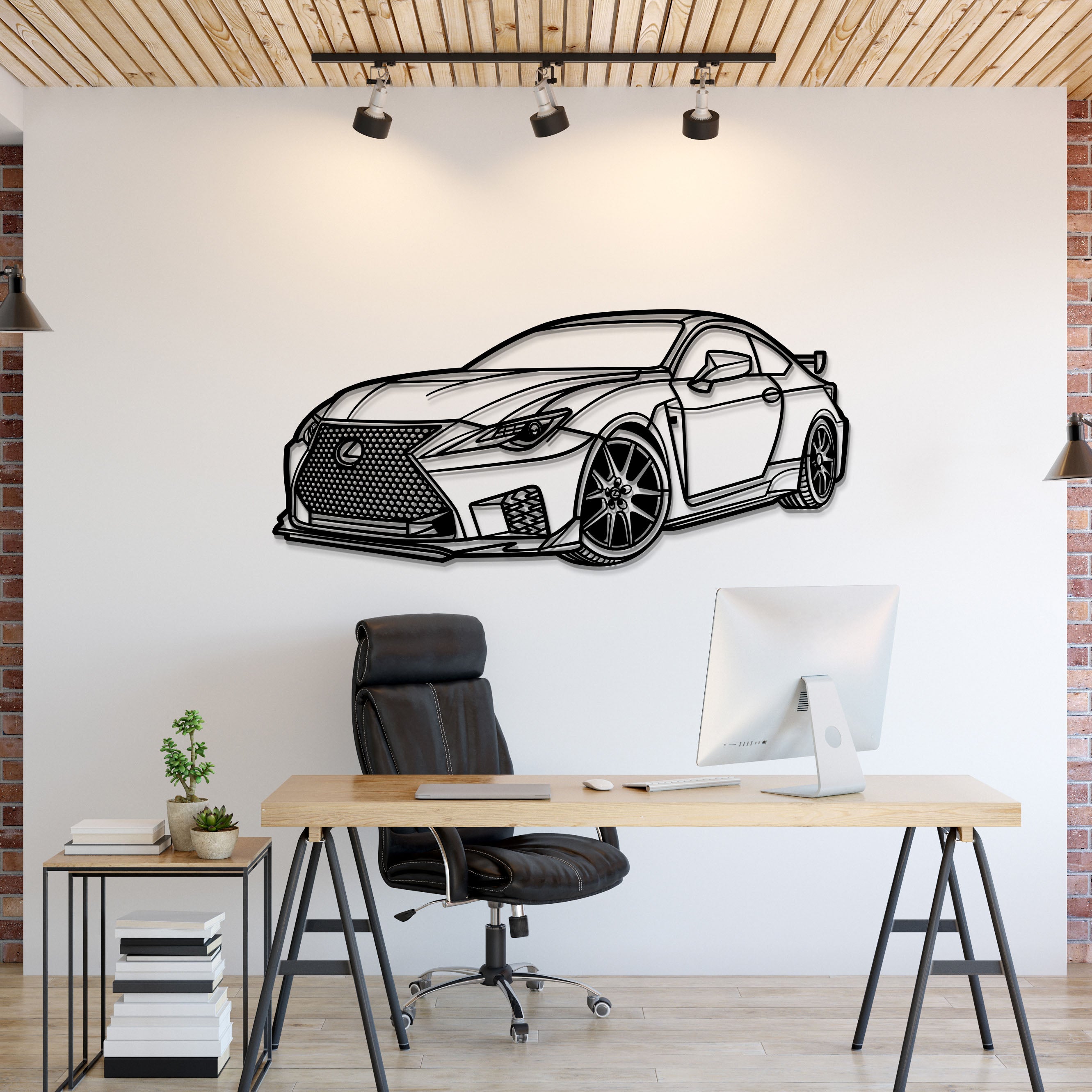 2022 RC F Perspective Metal Car Wall Art - MT1168