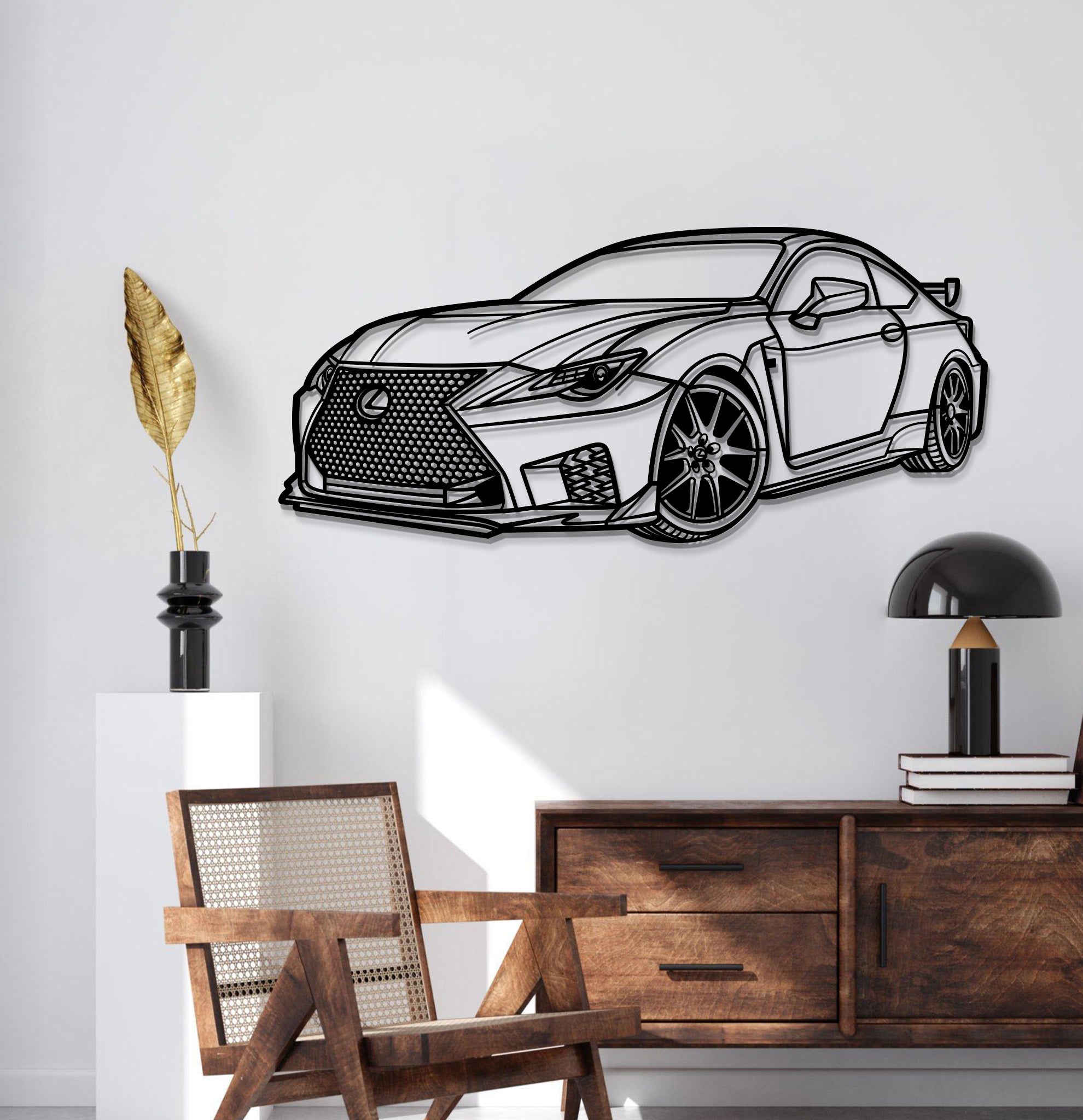 2022 RC F Perspective Metal Car Wall Art - MT1168