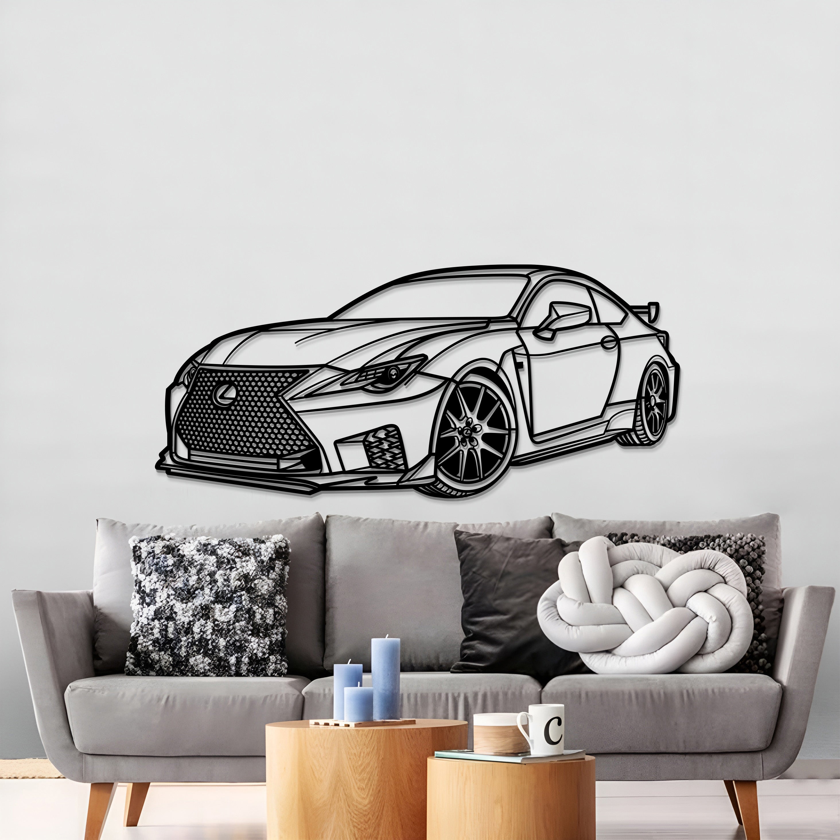 2022 RC F Perspective Metal Car Wall Art - MT1168