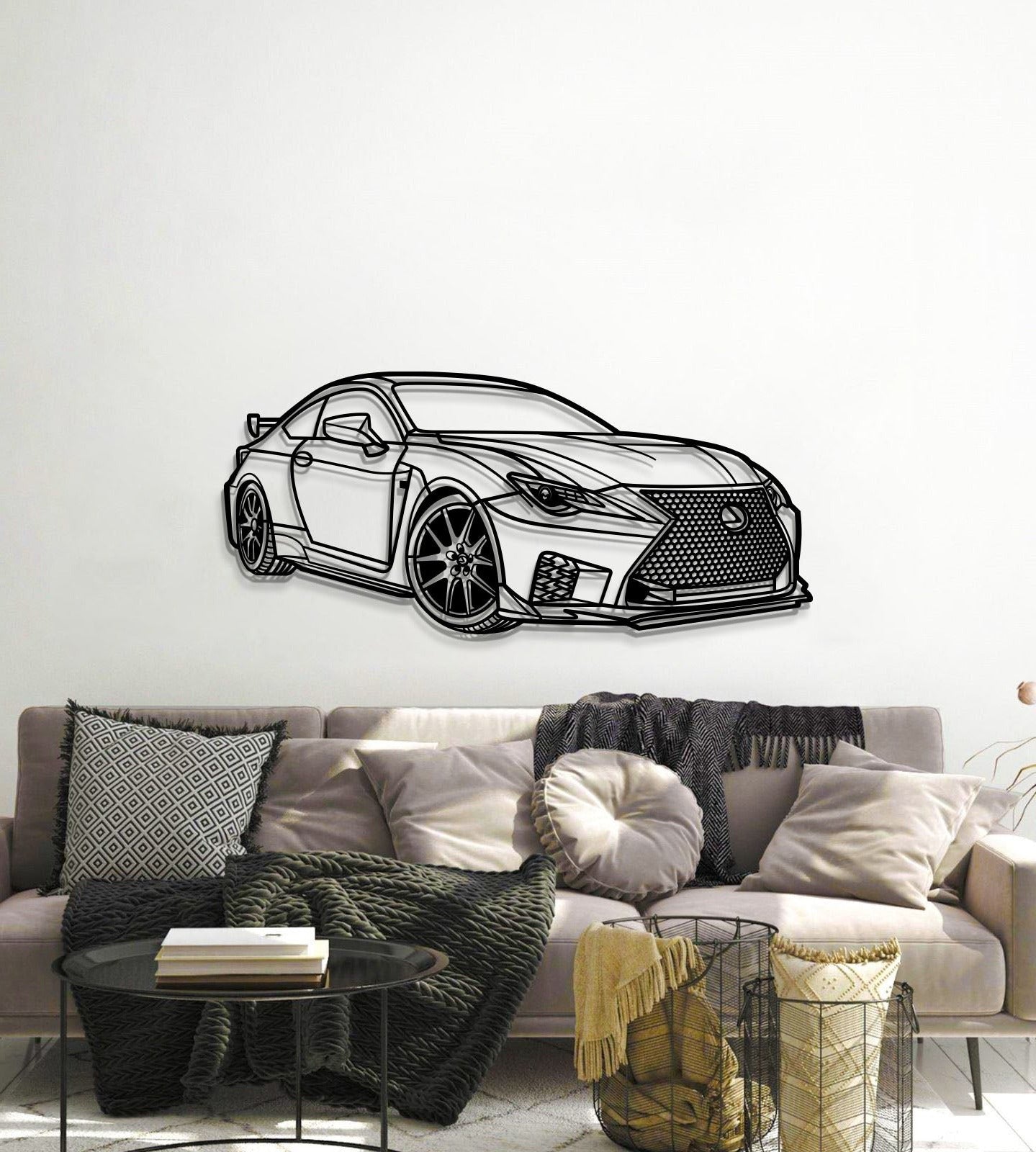 2022 RC F Perspective Metal Car Wall Art - MT1168