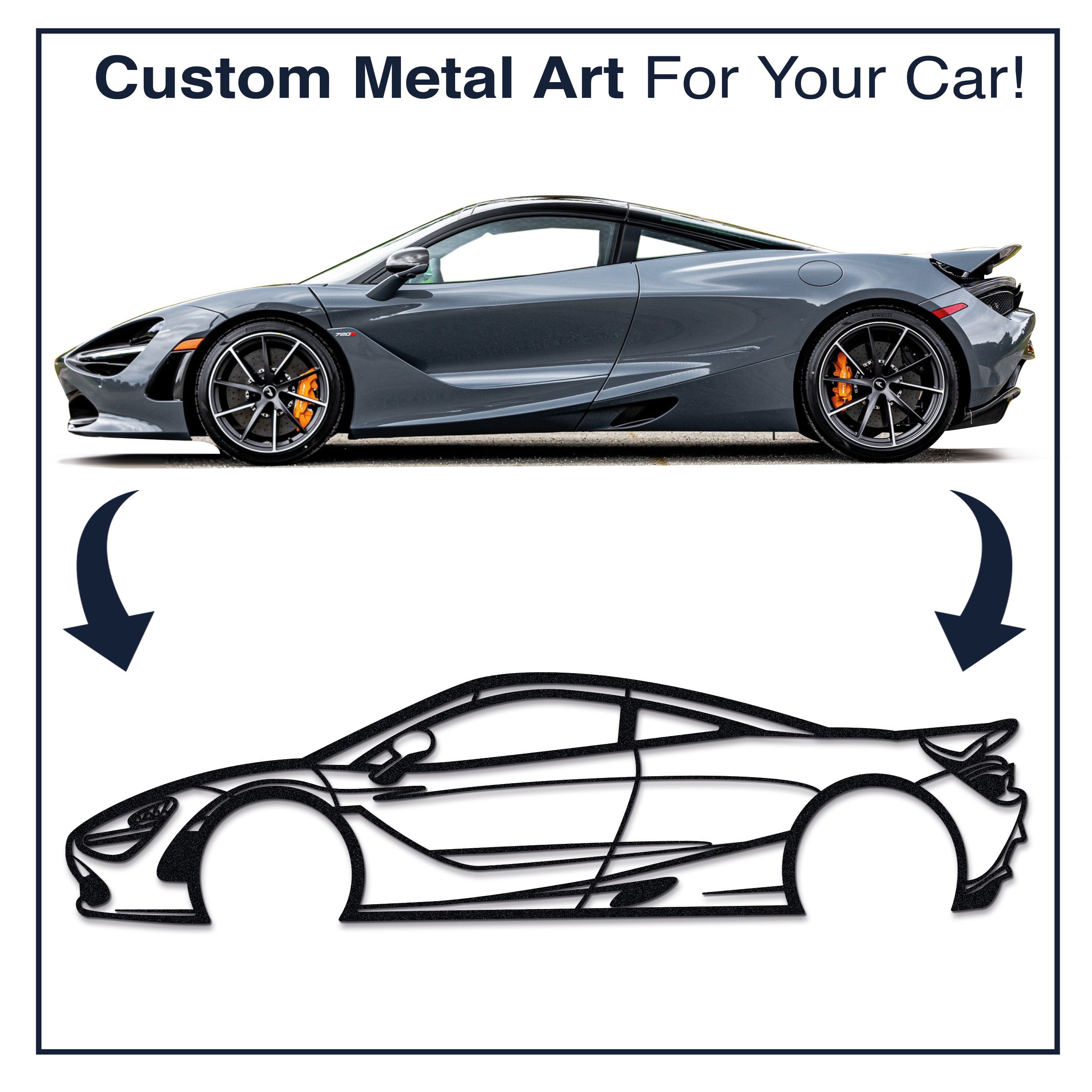 Your Personalized Car Side View Metal Wall Art - MT1382