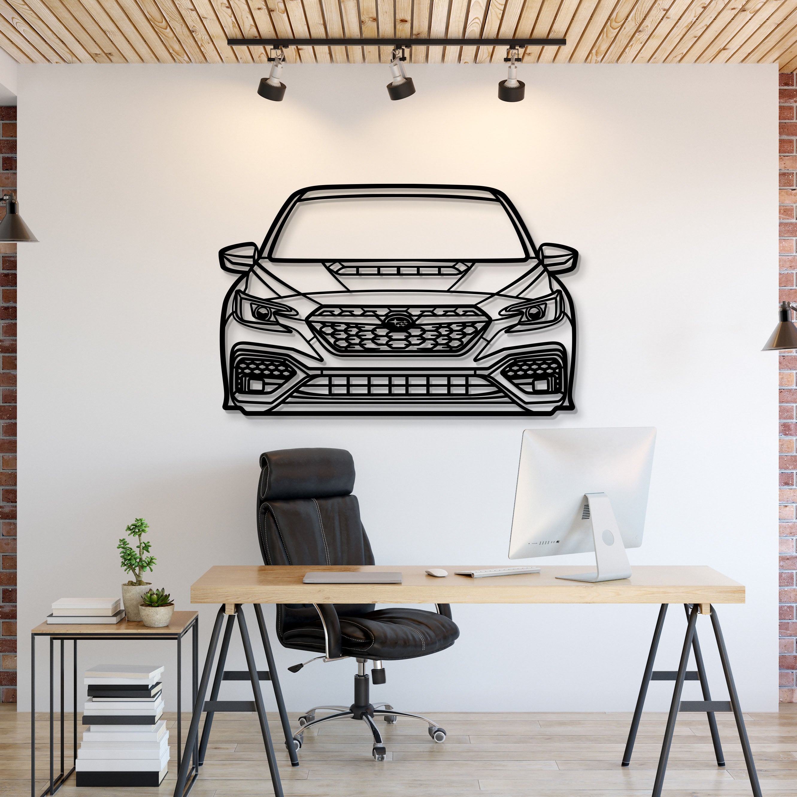 2022 Impreza WRX Front View Metal Car Wall Art - MT1373