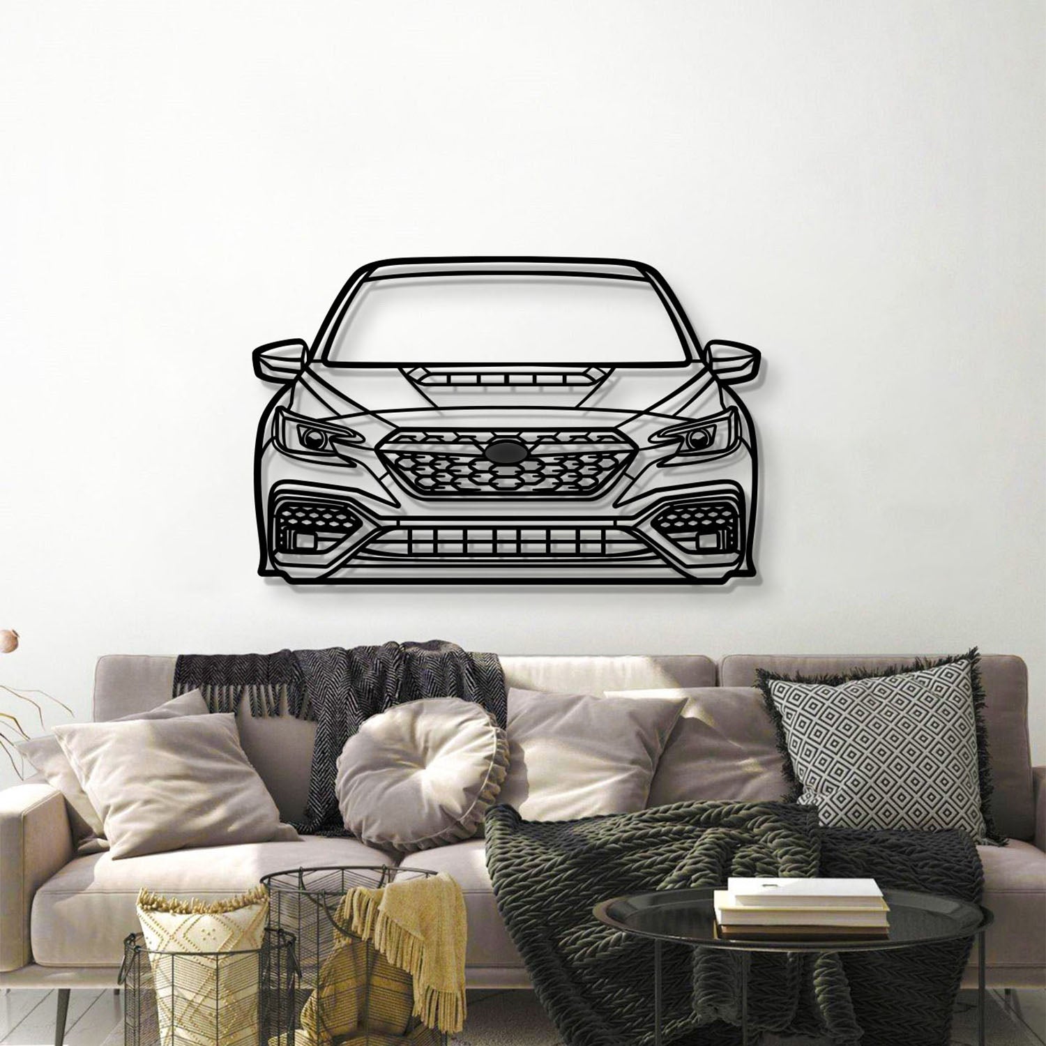 Subaru Impreza WRX 2022 front metal wall art – automotive décor for car enthusiasts