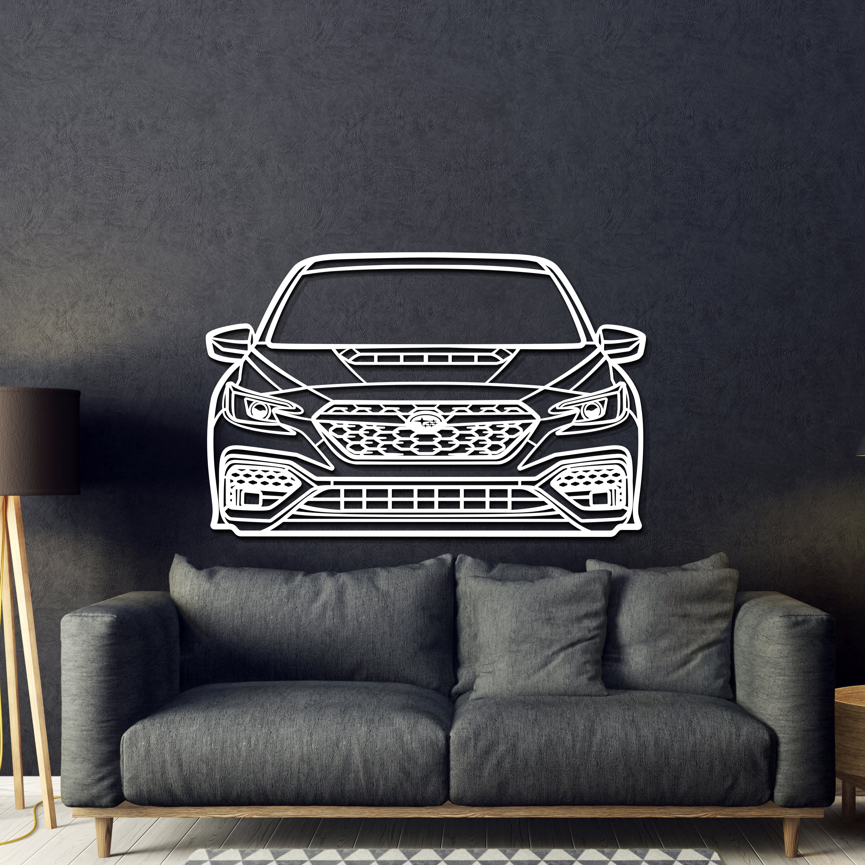 2022 Impreza WRX Front View Metal Car Wall Art - MT1373