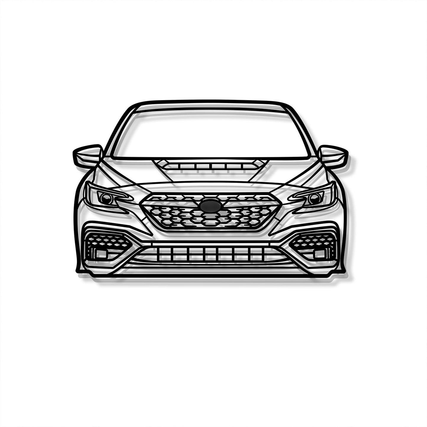 2022 Impreza WRX front car silhouette wall art – premium metal wall decor