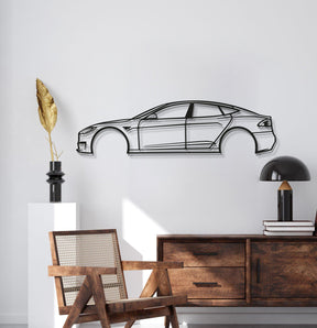 2022 Model S Metal Car Wall Art - MT0797