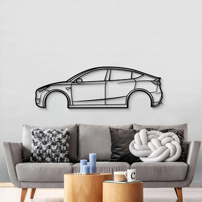 2022 Model Y metal car wall decor for garage, office, or living room