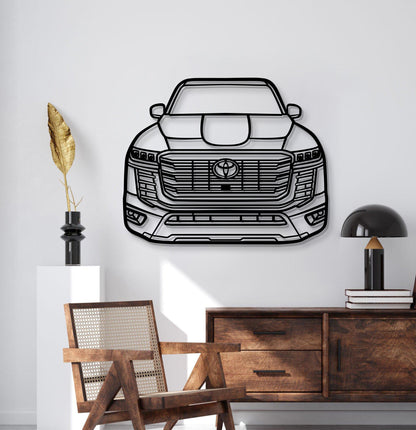 Metal wall art: 2022 Land Cruiser front profile décor