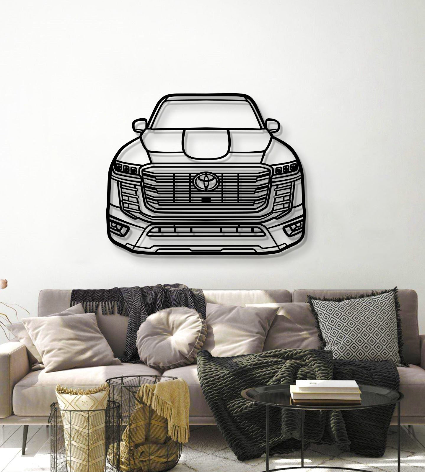 2022 Land Cruiser Front View Metal Car Wall Art - MT1375