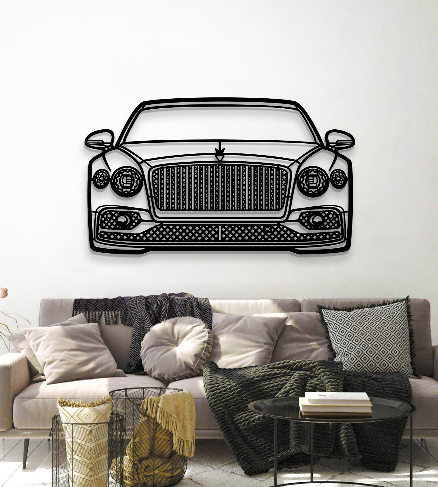 2023 Flying Spur Front View Metal Car Wall Art - MT1323