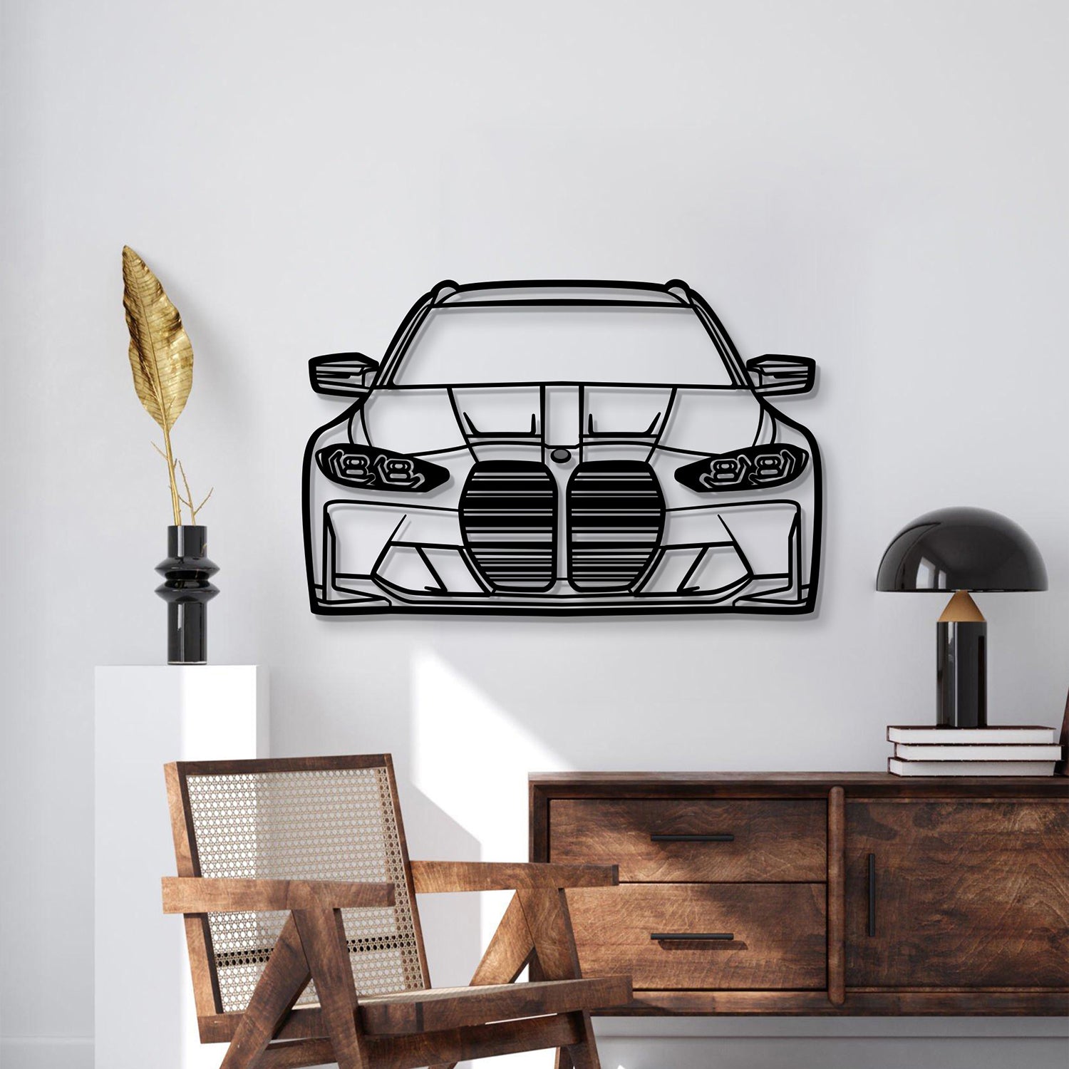 2023 G81 M3 Touring Front View Metal Car Wall Art - MT1327