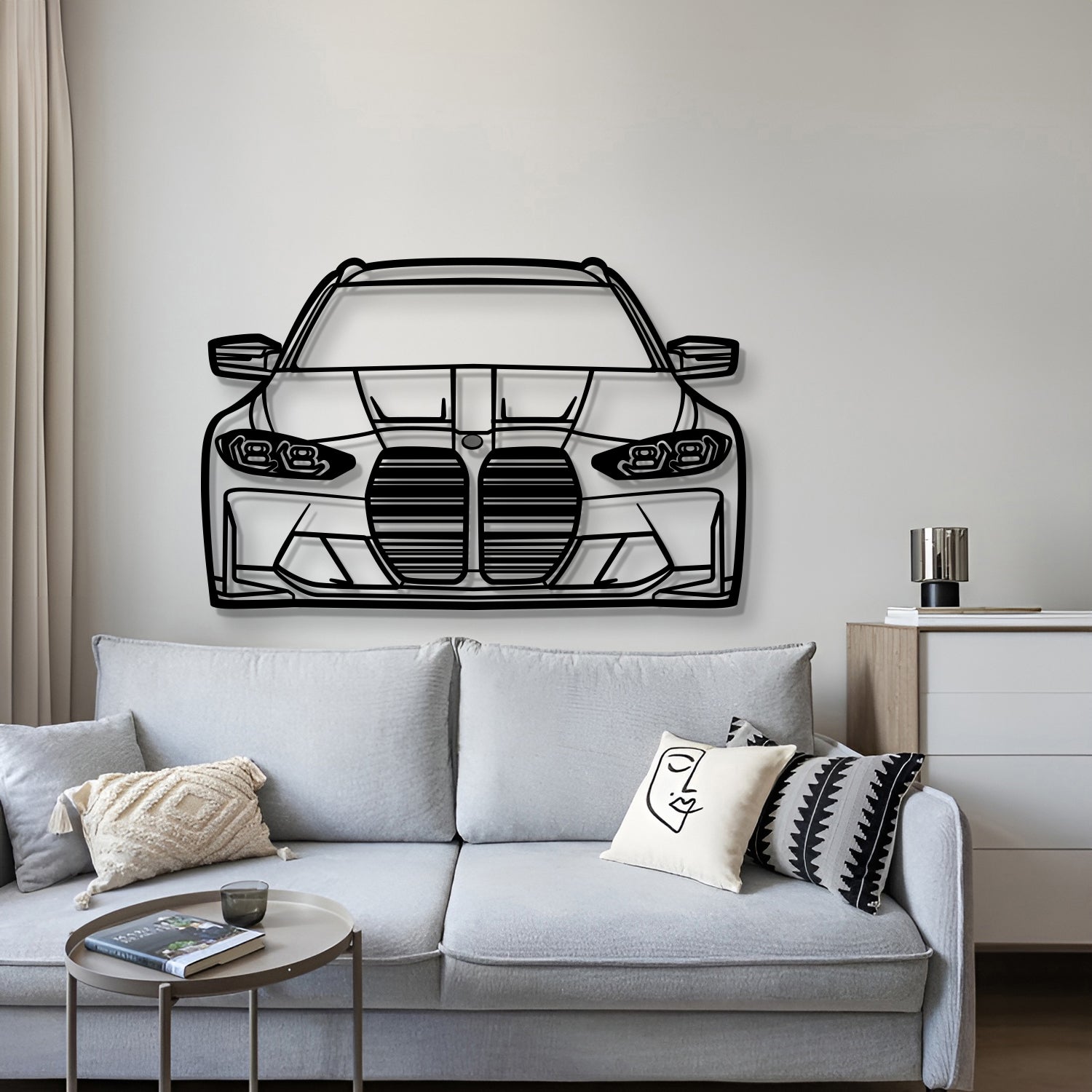 2023 G81 M3 Touring Front View Metal Car Wall Art - MT1327