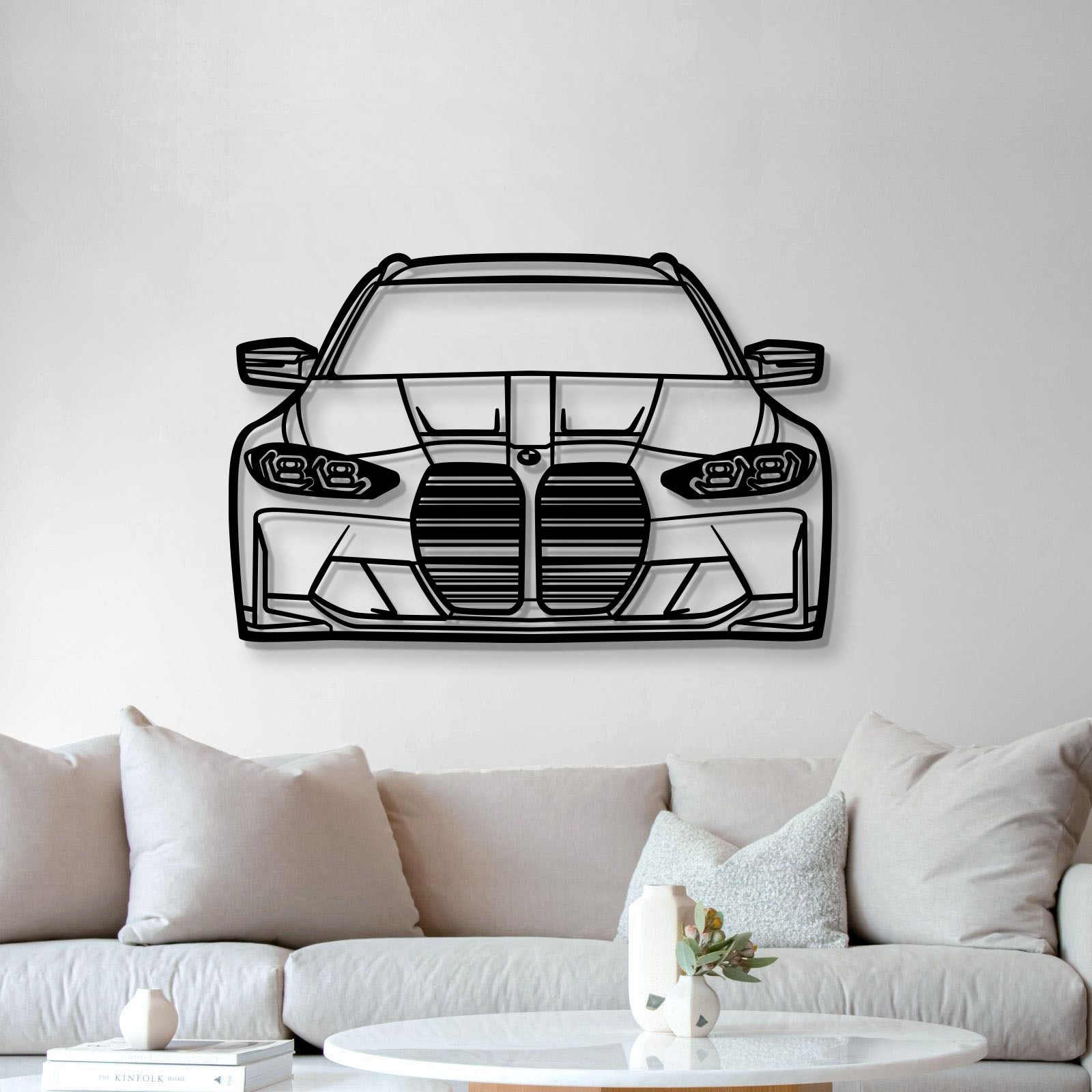 2023 G81 M3 Touring Front View Metal Car Wall Art - MT1327