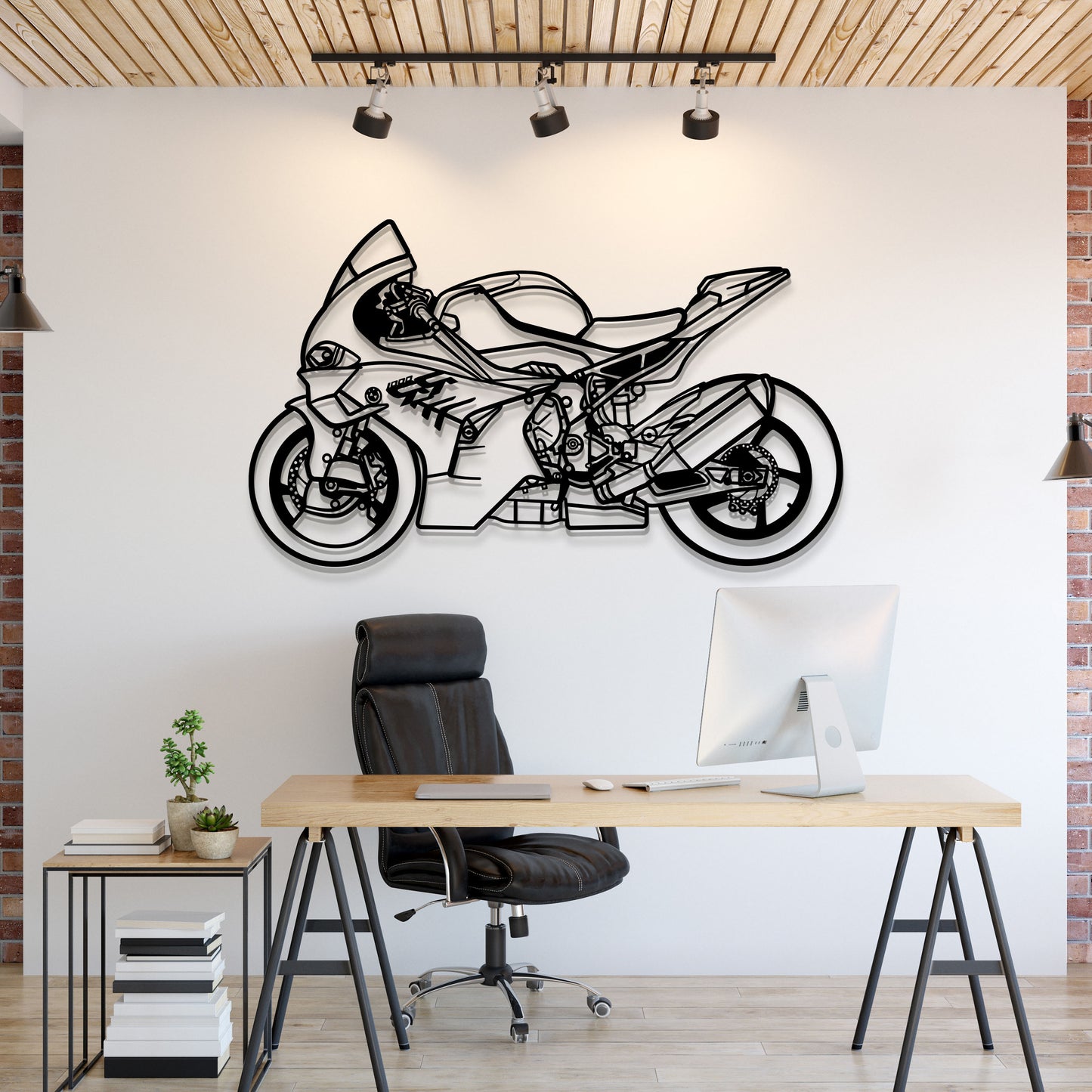 2023 M1000RR Motorrad Wandkunst aus Metall - MT1387
