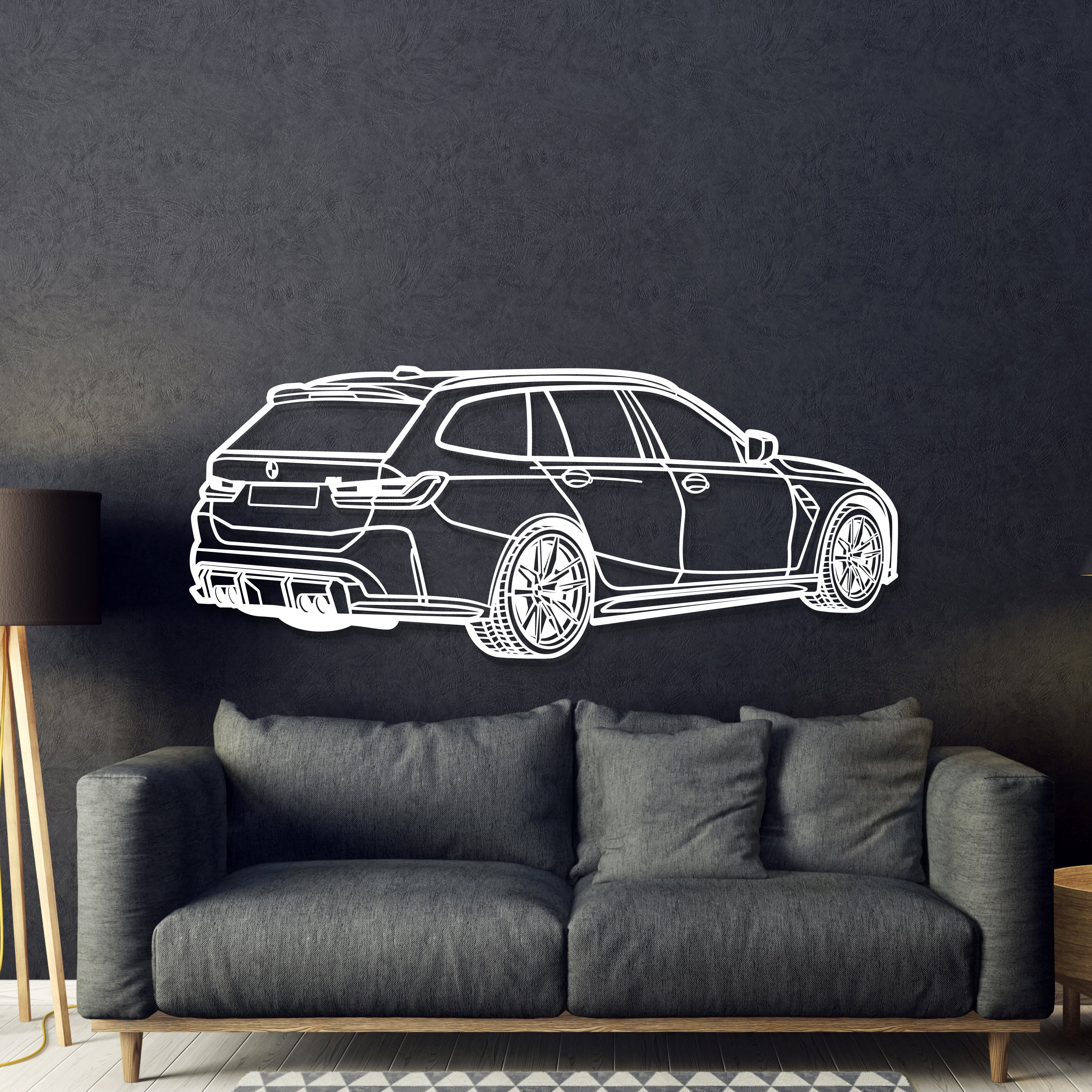 2023 M3 Touring Perspective Metal Car Wall Art - MT1241