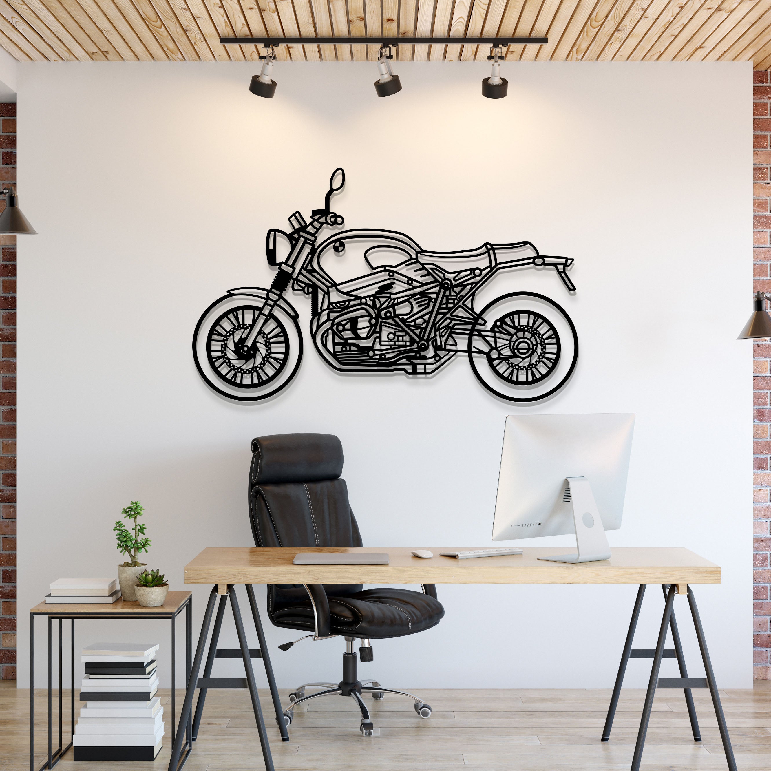 2023 R9T Pure Metal Motorcycle Wall Art - MT1388