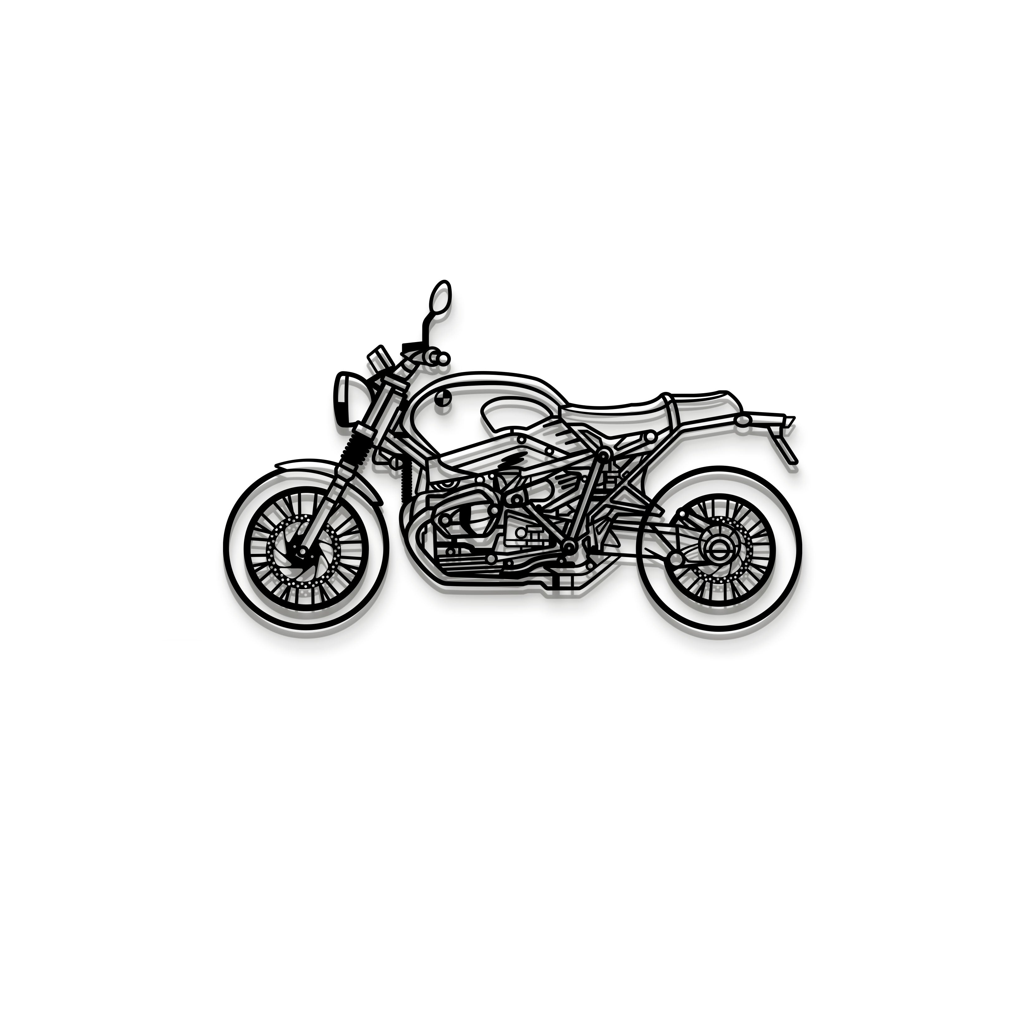 2023 R9T Pure Metal Motorcycle Wall Art - MT1388