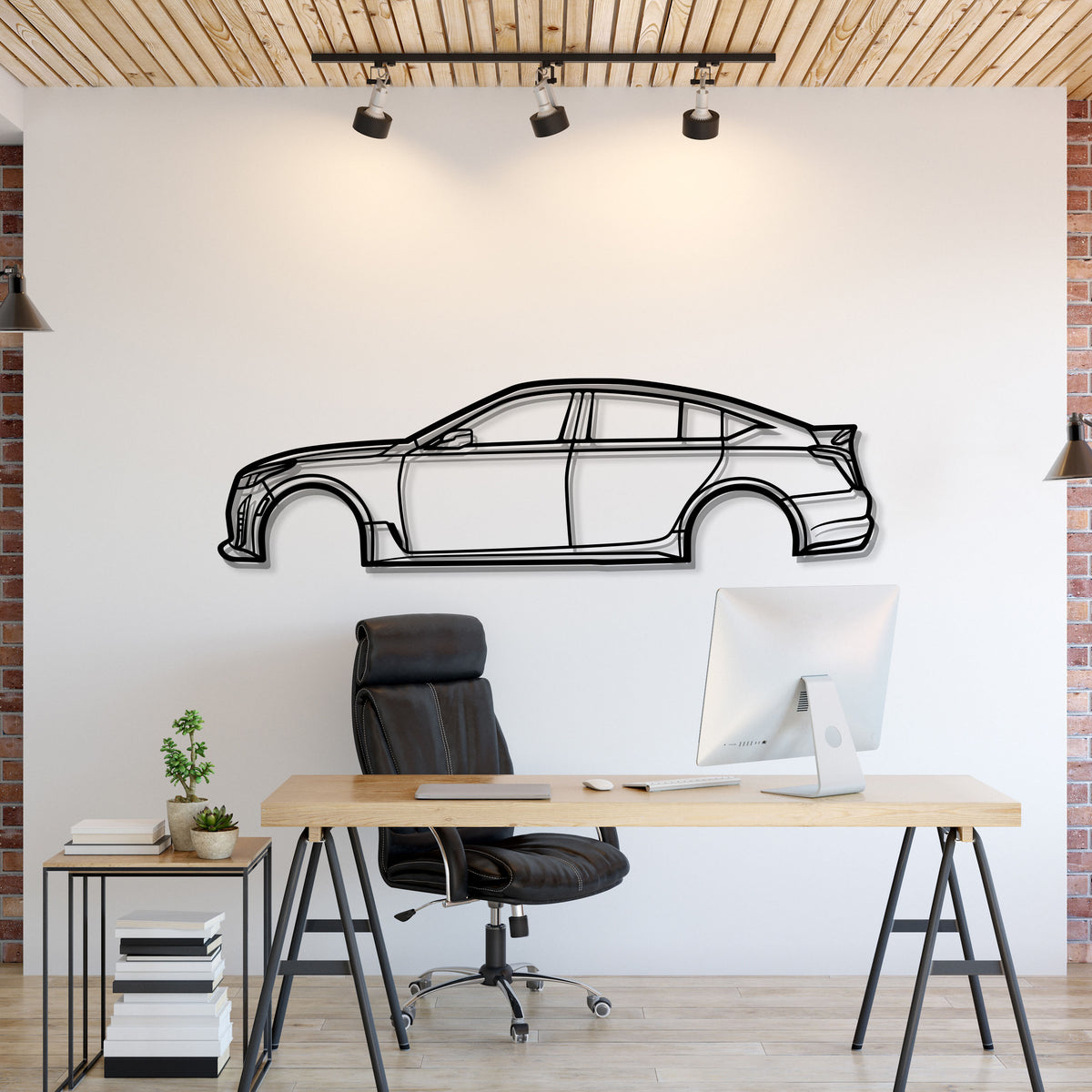 2023 Cadillac CT5‑V Blackwing Metal Wall Art Laser Cut 2 Mm Steel Silhouette