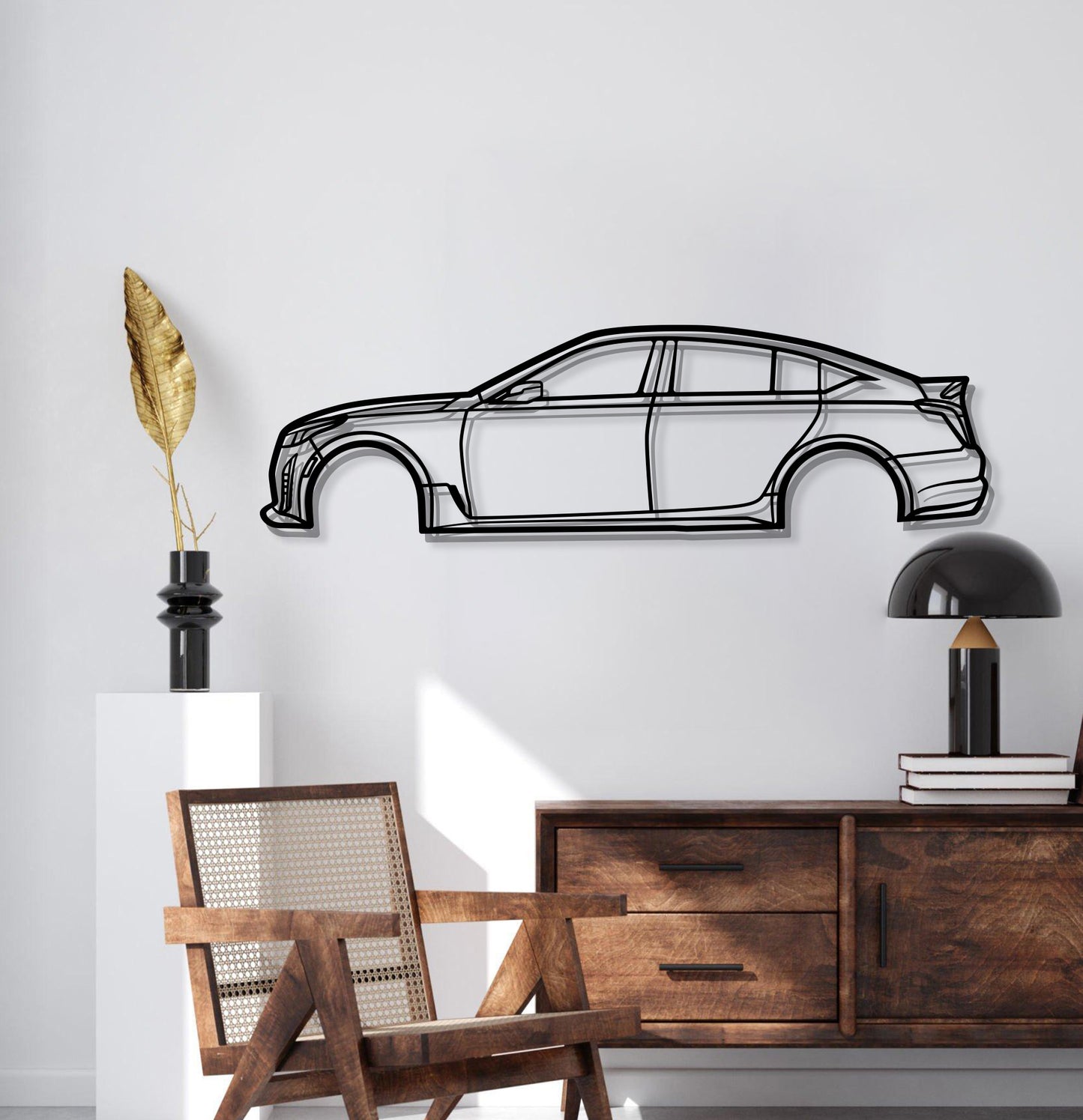2023 Cadillac CT5‑V Blackwing Supercharged V8 Silhouette Wall Decor Matte Steel
