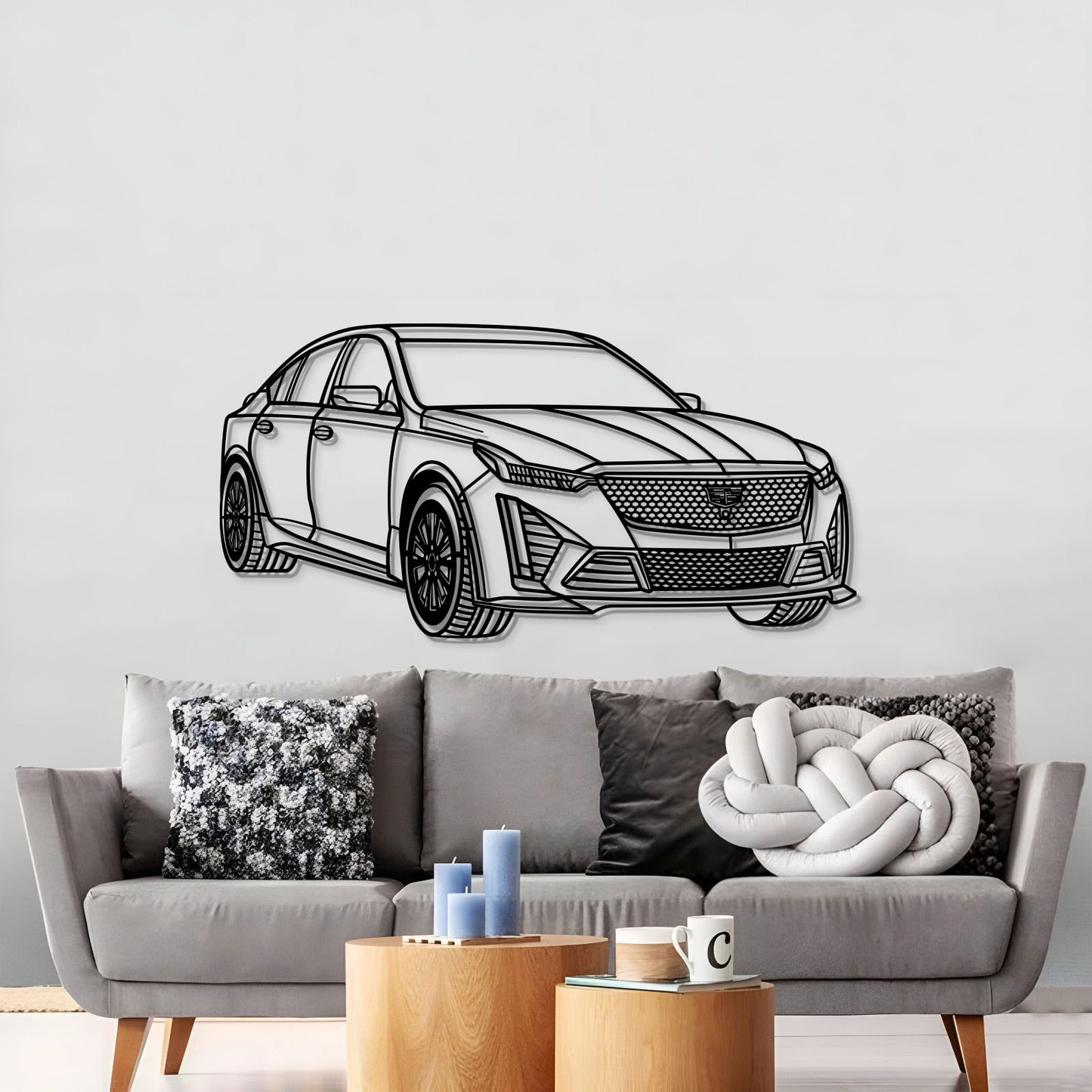 Custom 2023 Cadillac CT5‑V Blackwing perspective wall hanging – supercharged performance styling