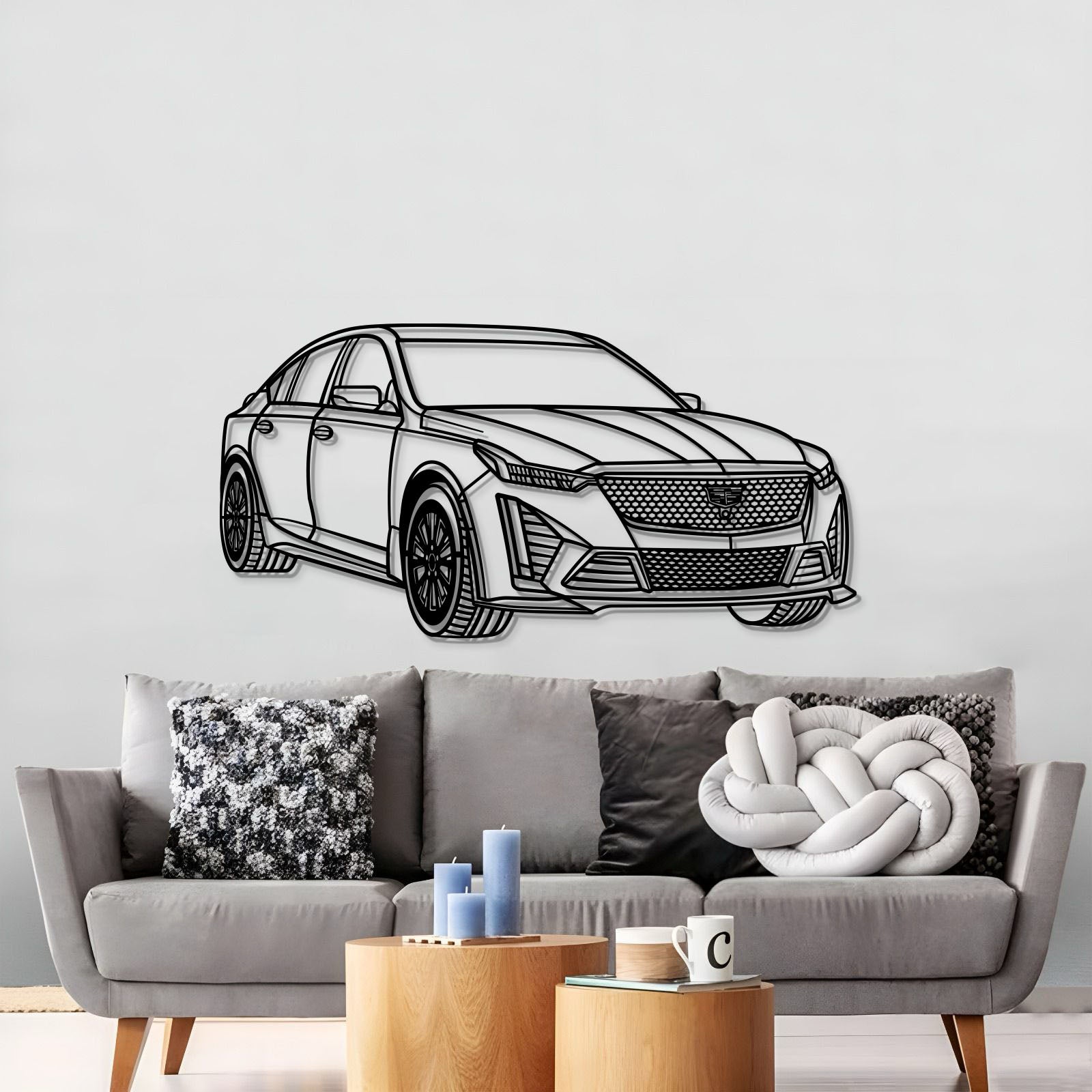 Custom 2023 Cadillac CT5‑V Blackwing perspective wall hanging – supercharged performance styling