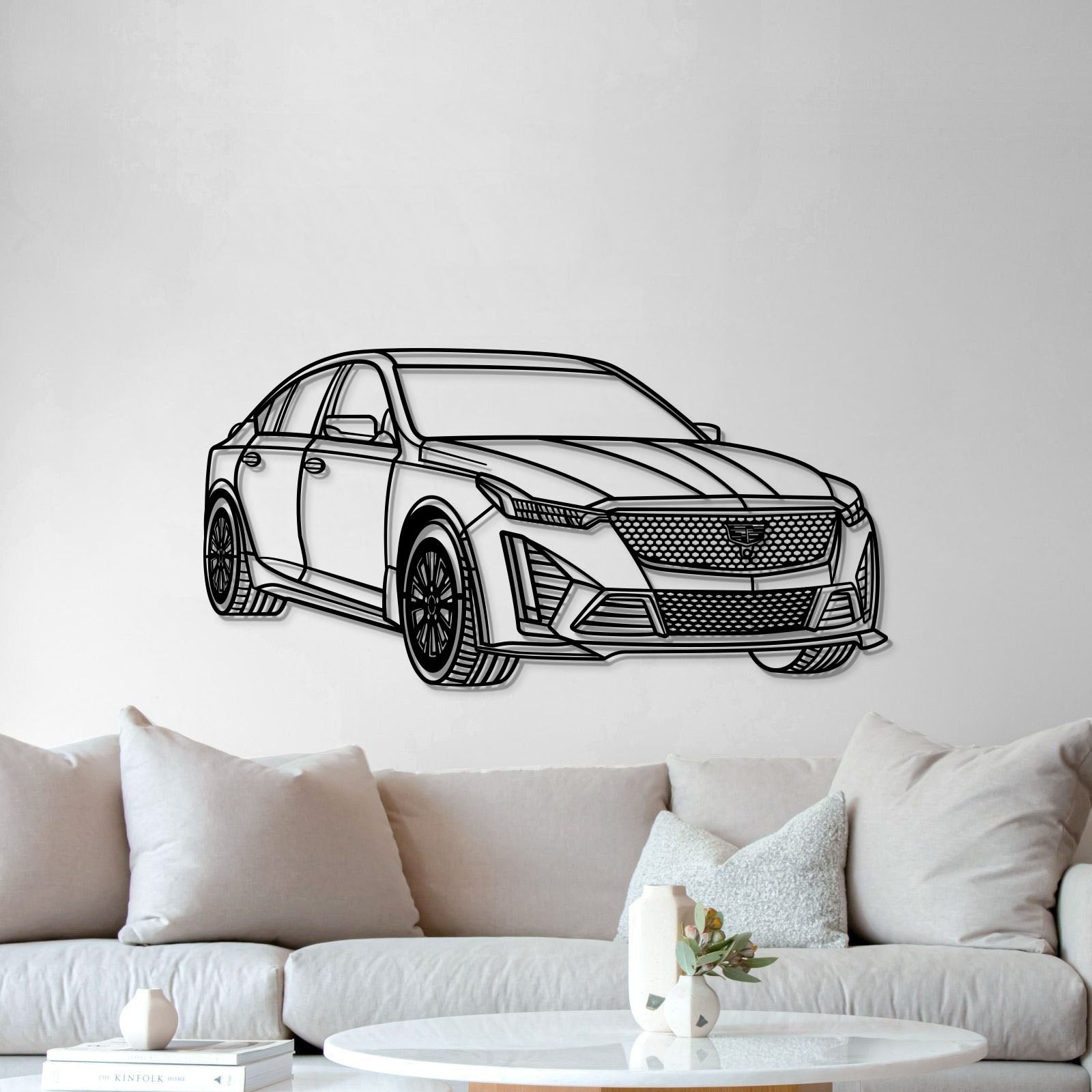 2 mm steel 2023 Cadillac CT5‑V Blackwing perspective silhouette – perfect gift for petrolheads