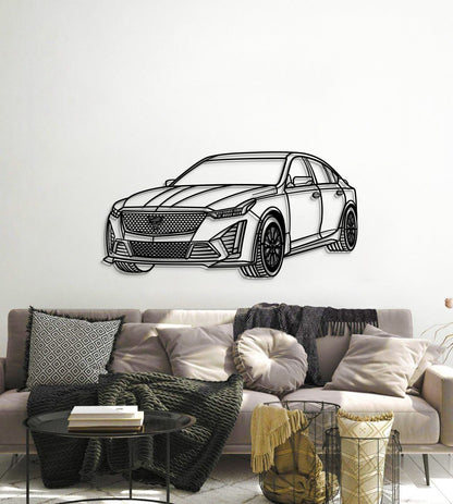 Cadillac CT5‑V Blackwing 2023 perspective metal art for car enthusiasts’ man cave or study