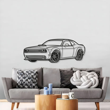 2023 Challenger Perspective Metal Car Wall Art - MT0435