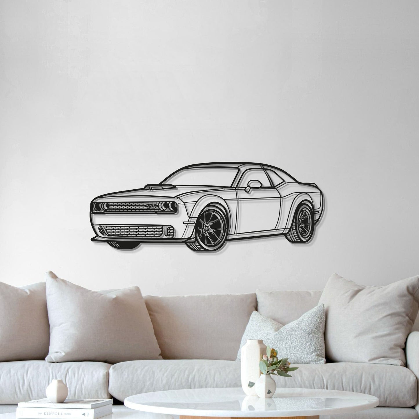 2023 Challenger Perspective Metal Car Wall Art - MT0435
