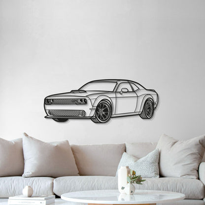 2023 Challenger Perspective Metal Car Wall Art - MT0435