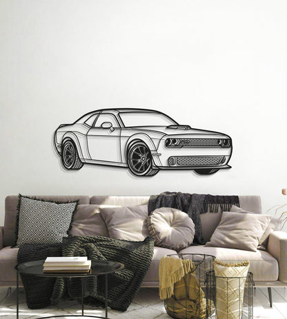2023 Challenger Perspective Metal Car Wall Art - MT0435