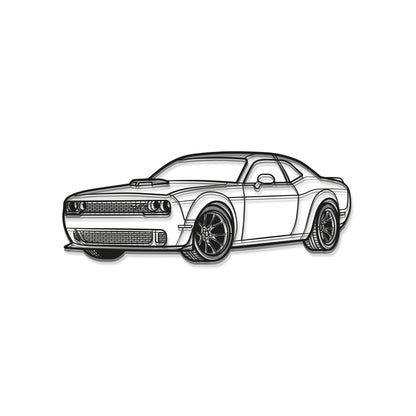 2023 Challenger Perspective Metal Car Wall Art - MT0435