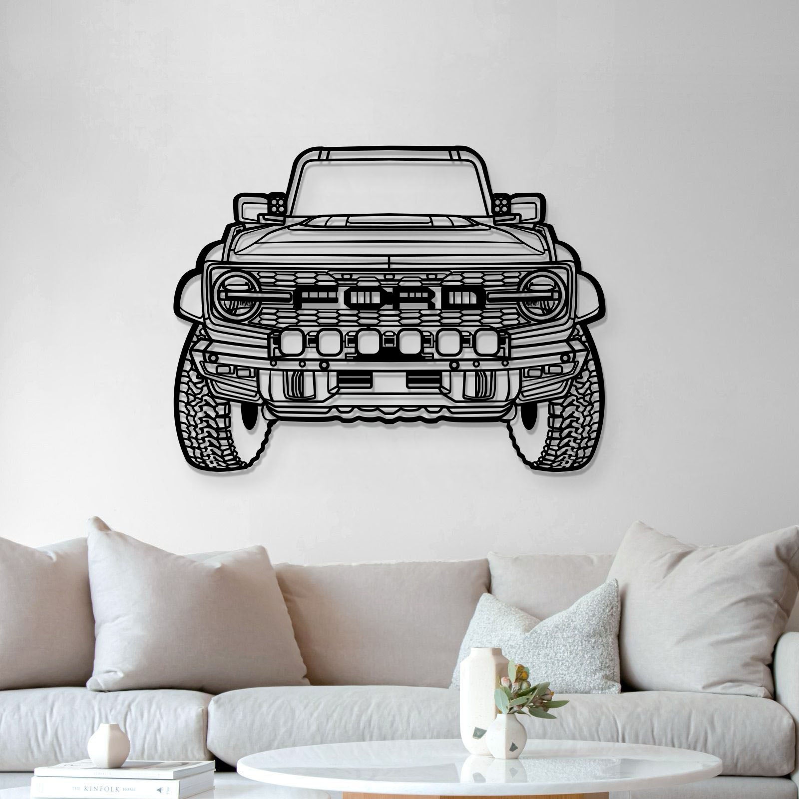 2023 Bronco Raptor Front View Metal Car Wall Art - MT1353