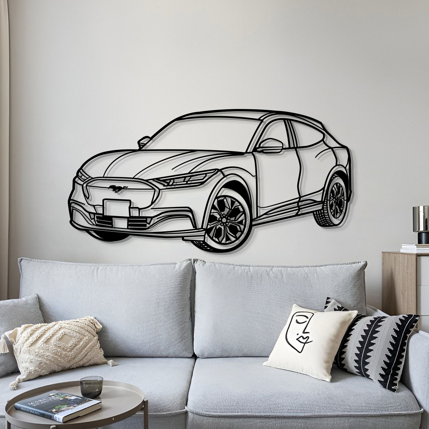 2023 Mustang Mach E Perspective Metal Car Wall Art - MT1270
