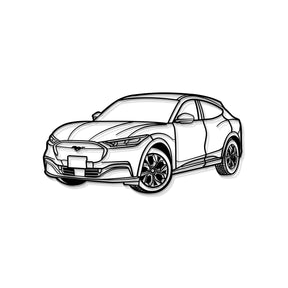2023 Mustang Mach E Perspective Metal Car Wall Art - MT1270