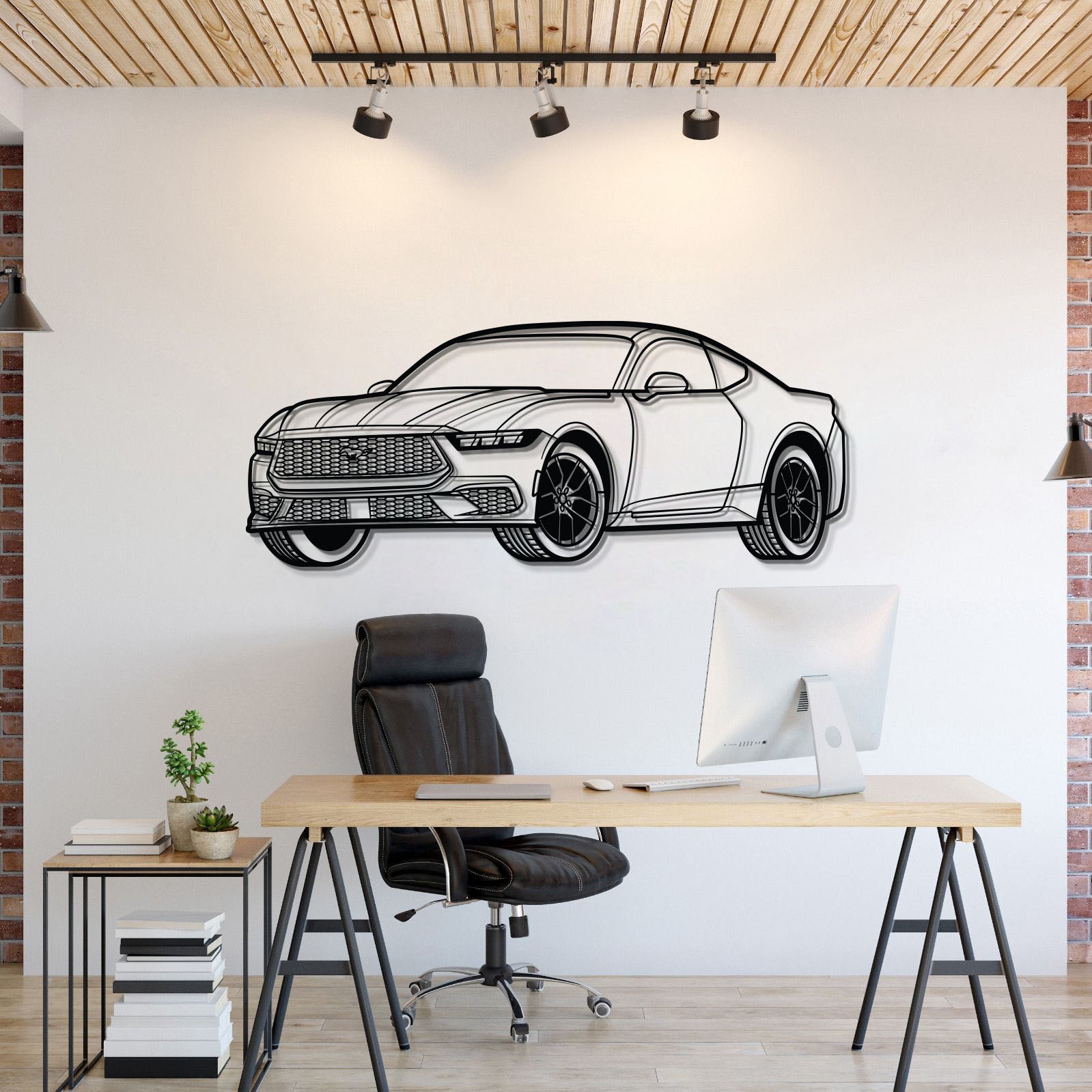 2023 Mustang Perspective Metal Car Wall Art - MT0443