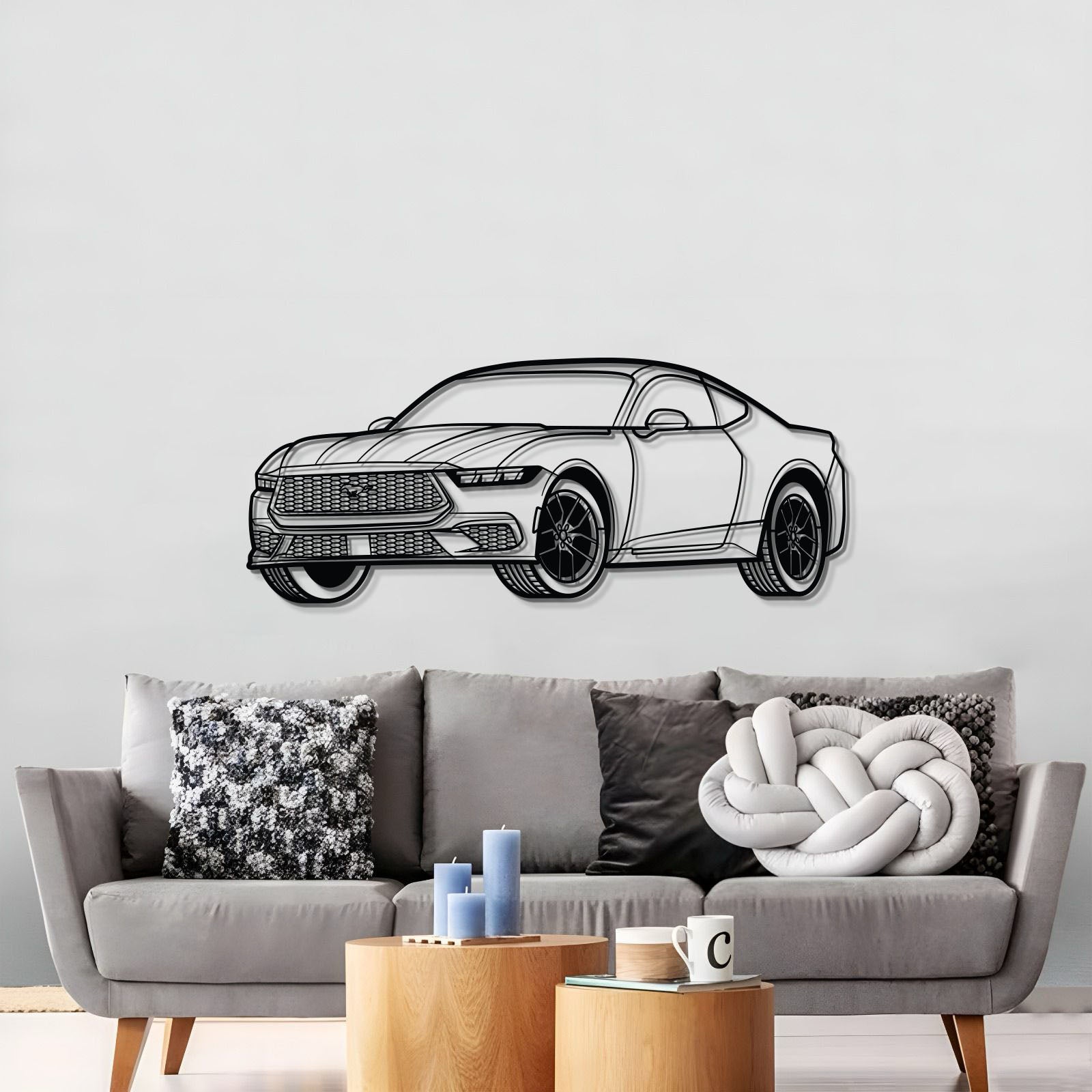2023 Mustang Perspective Metal Car Wall Art - MT0443